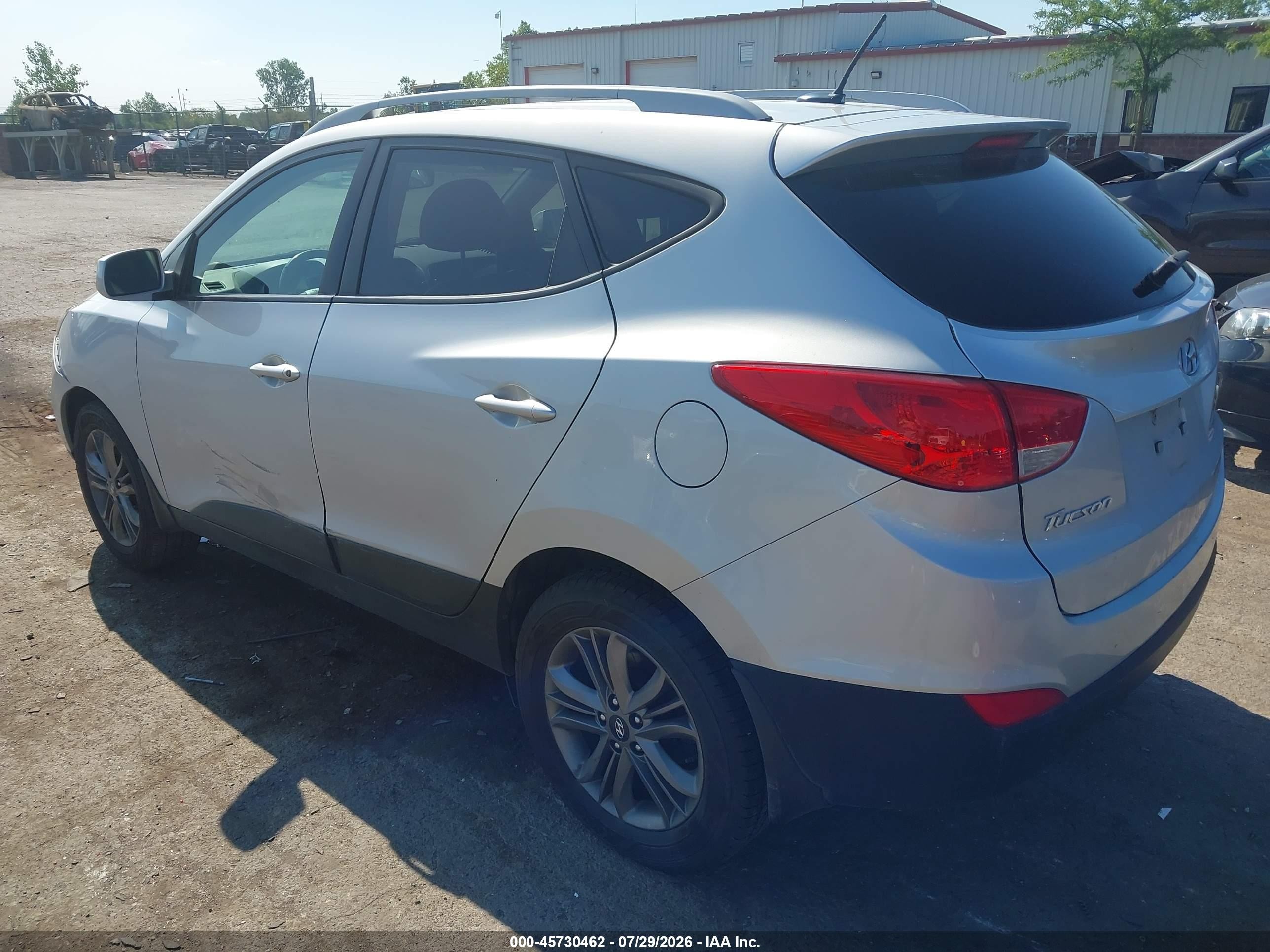 2014 Hyundai Tucson Se Silver vin: KM8JUCAG9EU790903