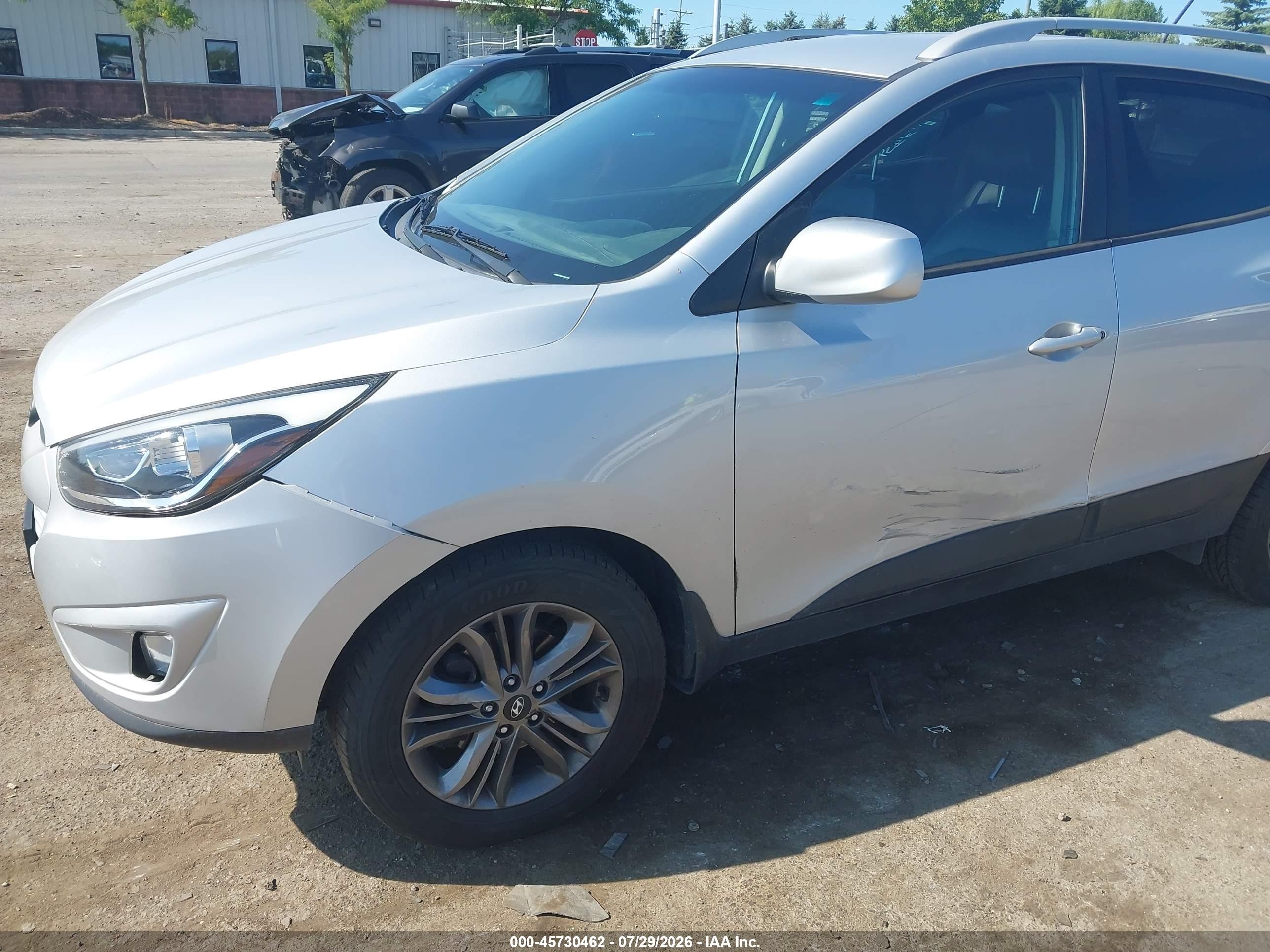 2014 Hyundai Tucson Se Silver vin: KM8JUCAG9EU790903