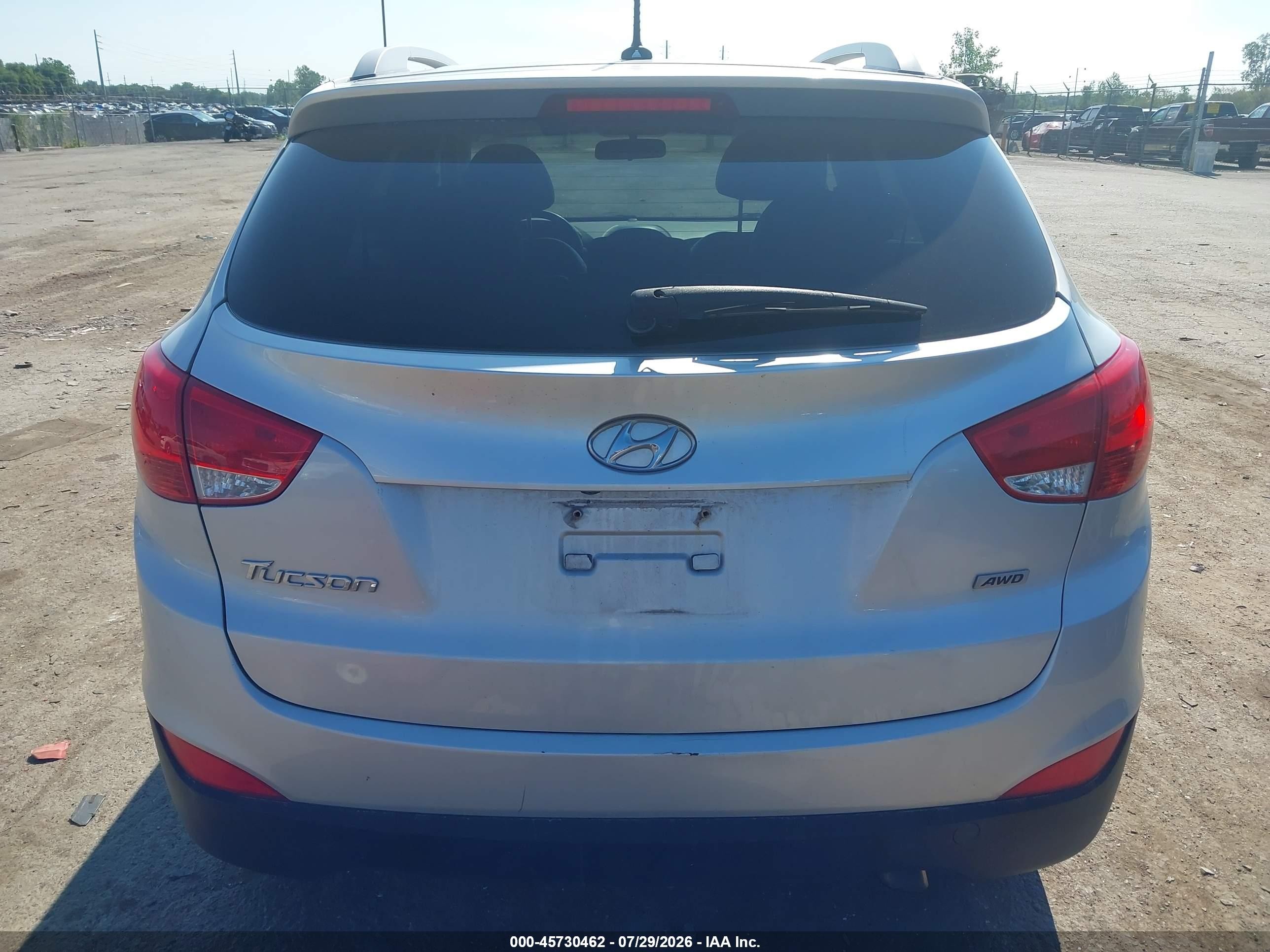 2014 Hyundai Tucson Se Silver vin: KM8JUCAG9EU790903
