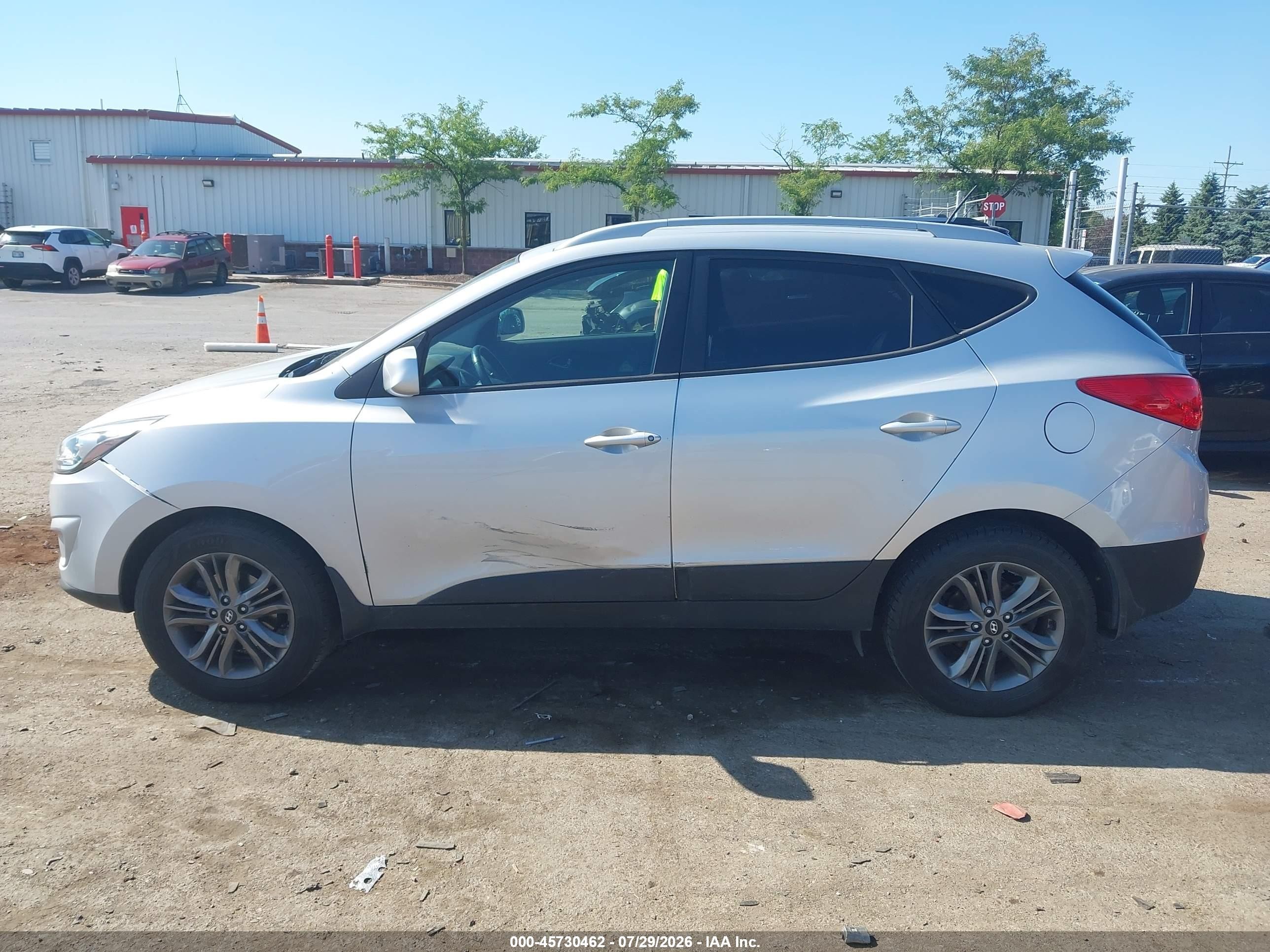 2014 Hyundai Tucson Se Silver vin: KM8JUCAG9EU790903
