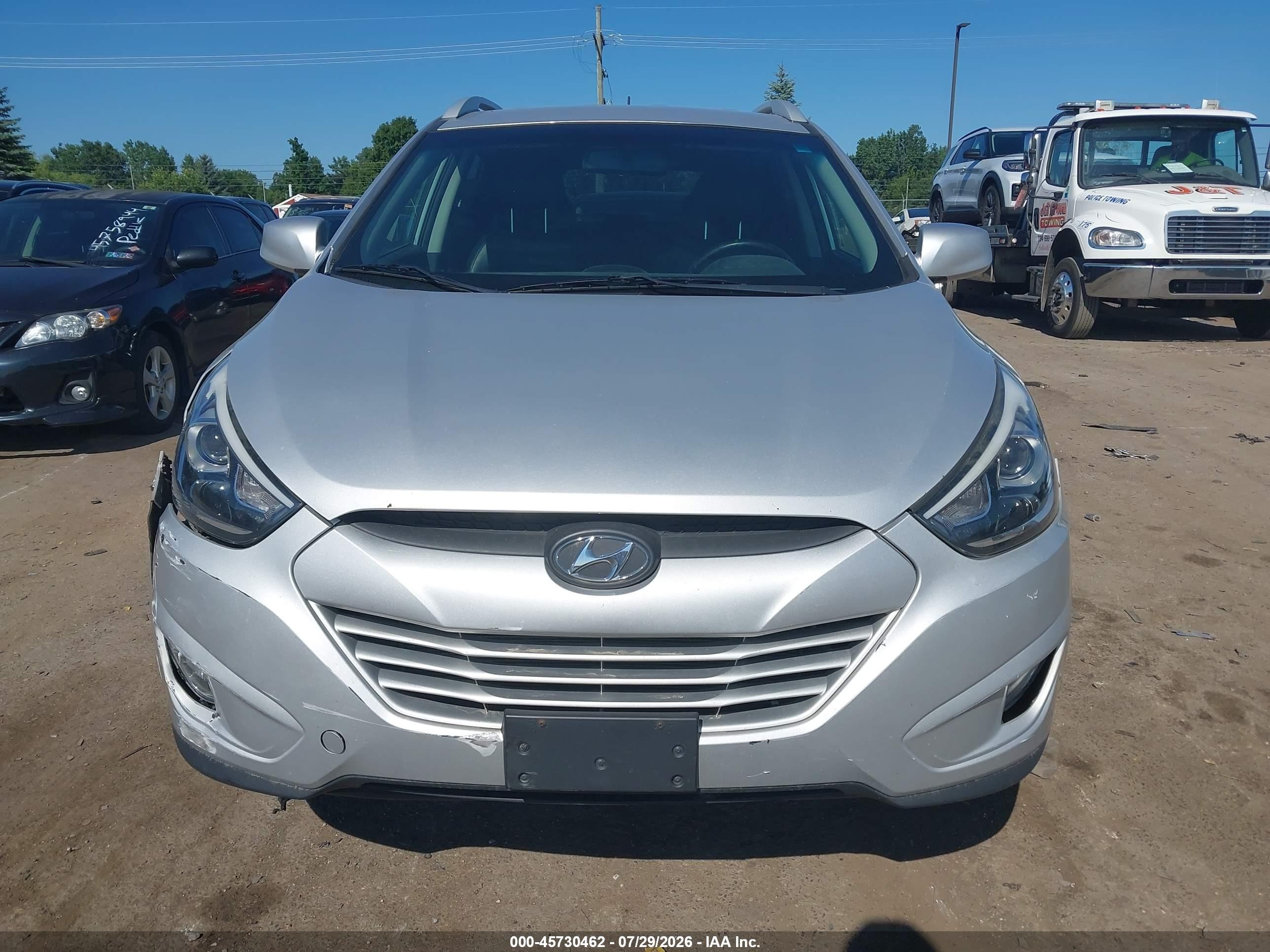 2014 Hyundai Tucson Se Silver vin: KM8JUCAG9EU790903
