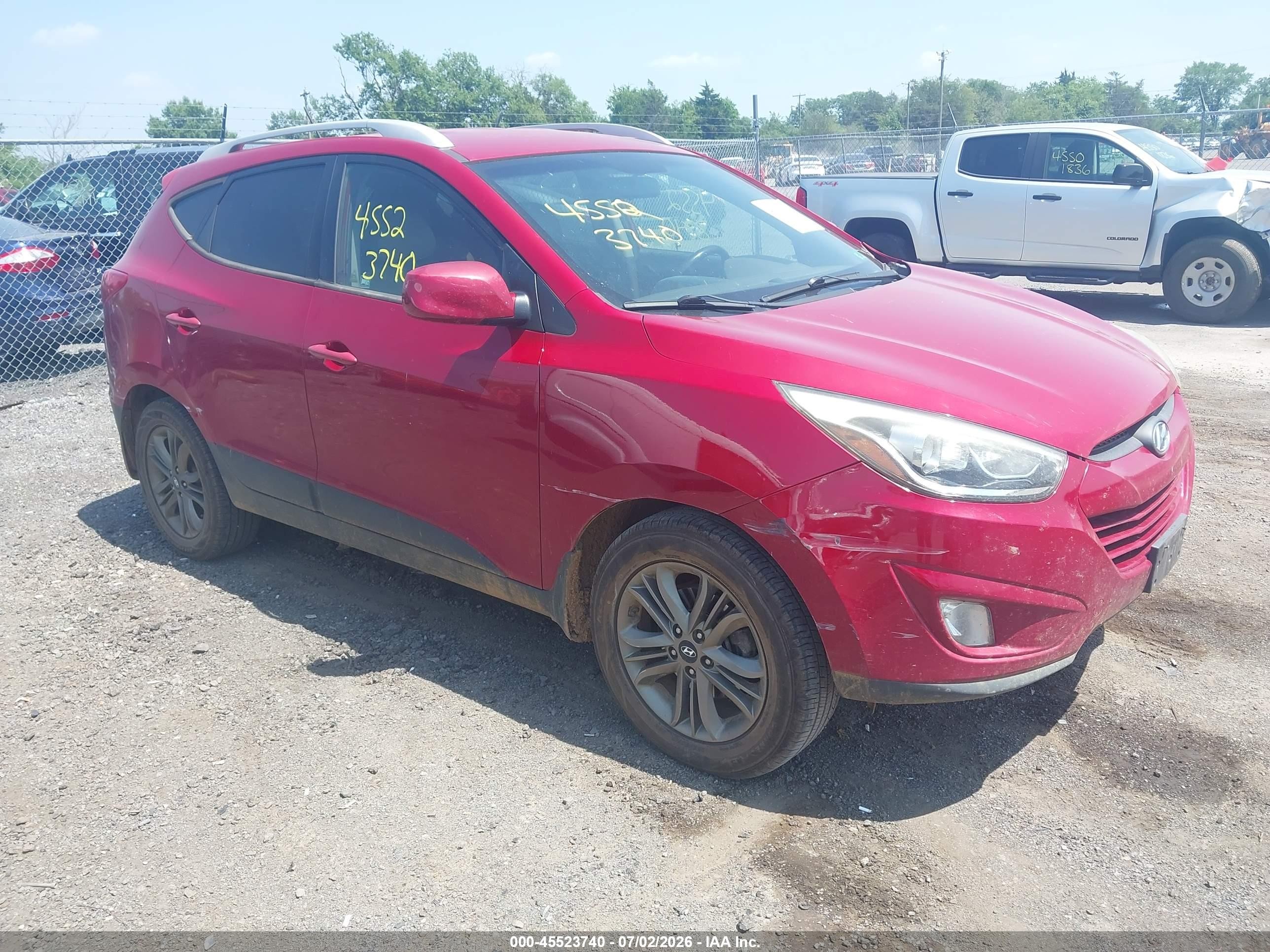 2014 Hyundai Tucson Se Red vin: KM8JUCAG9EU836391