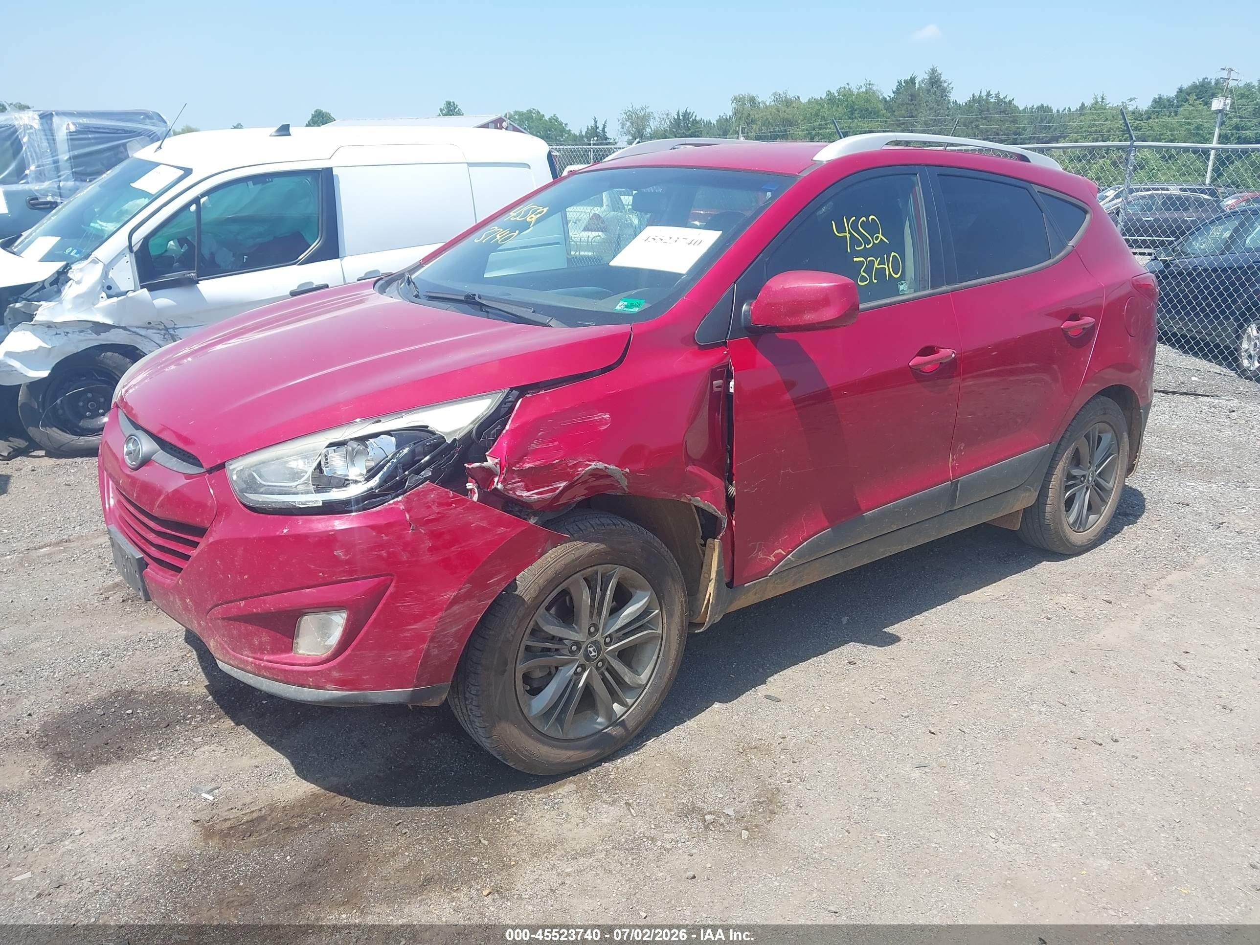 2014 Hyundai Tucson Se Red vin: KM8JUCAG9EU836391