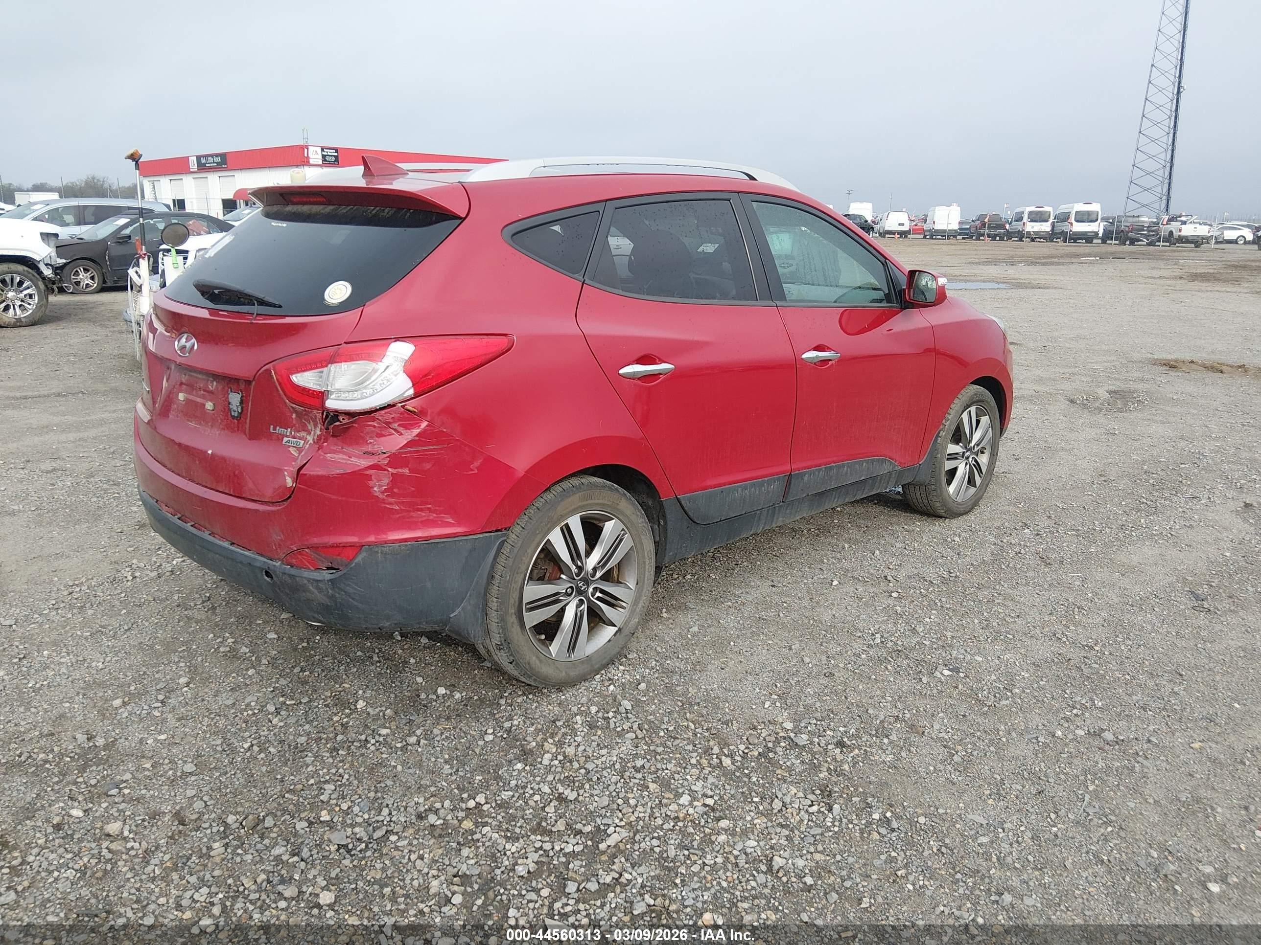 2014 Hyundai Tucson Limited Maroon vin: KM8JUCAG9EU843664