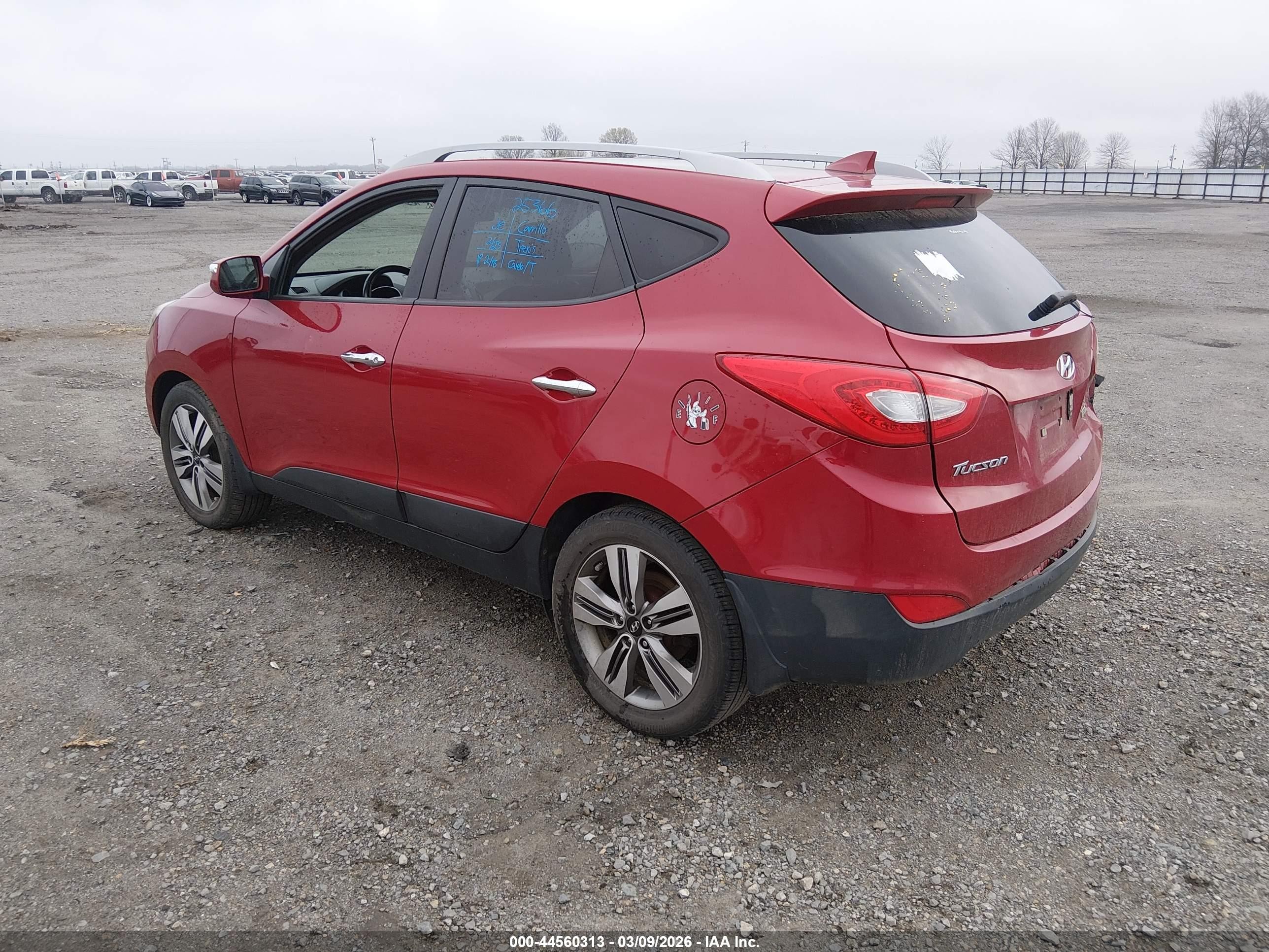 2014 Hyundai Tucson Limited Maroon vin: KM8JUCAG9EU843664