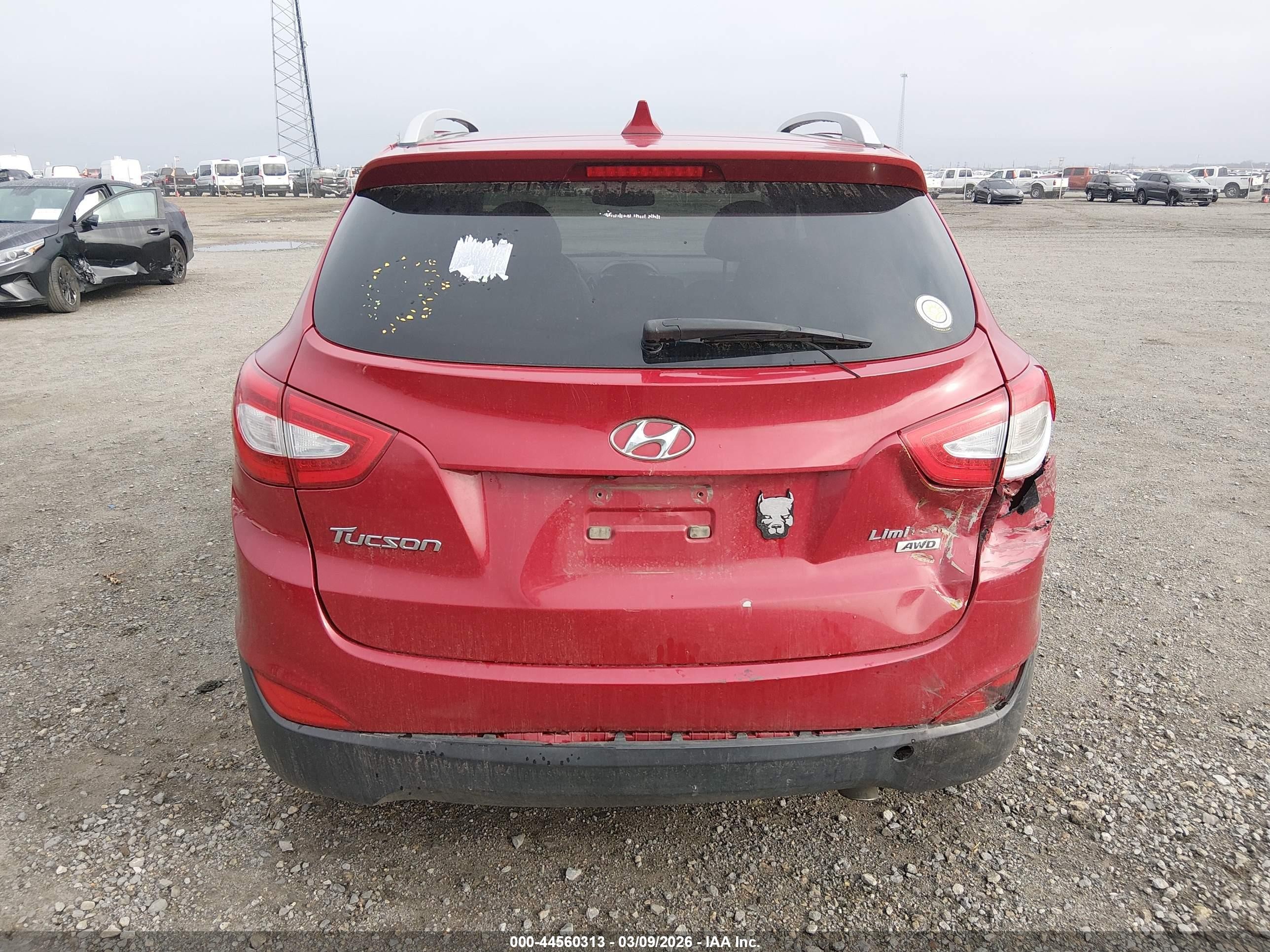 2014 Hyundai Tucson Limited Maroon vin: KM8JUCAG9EU843664