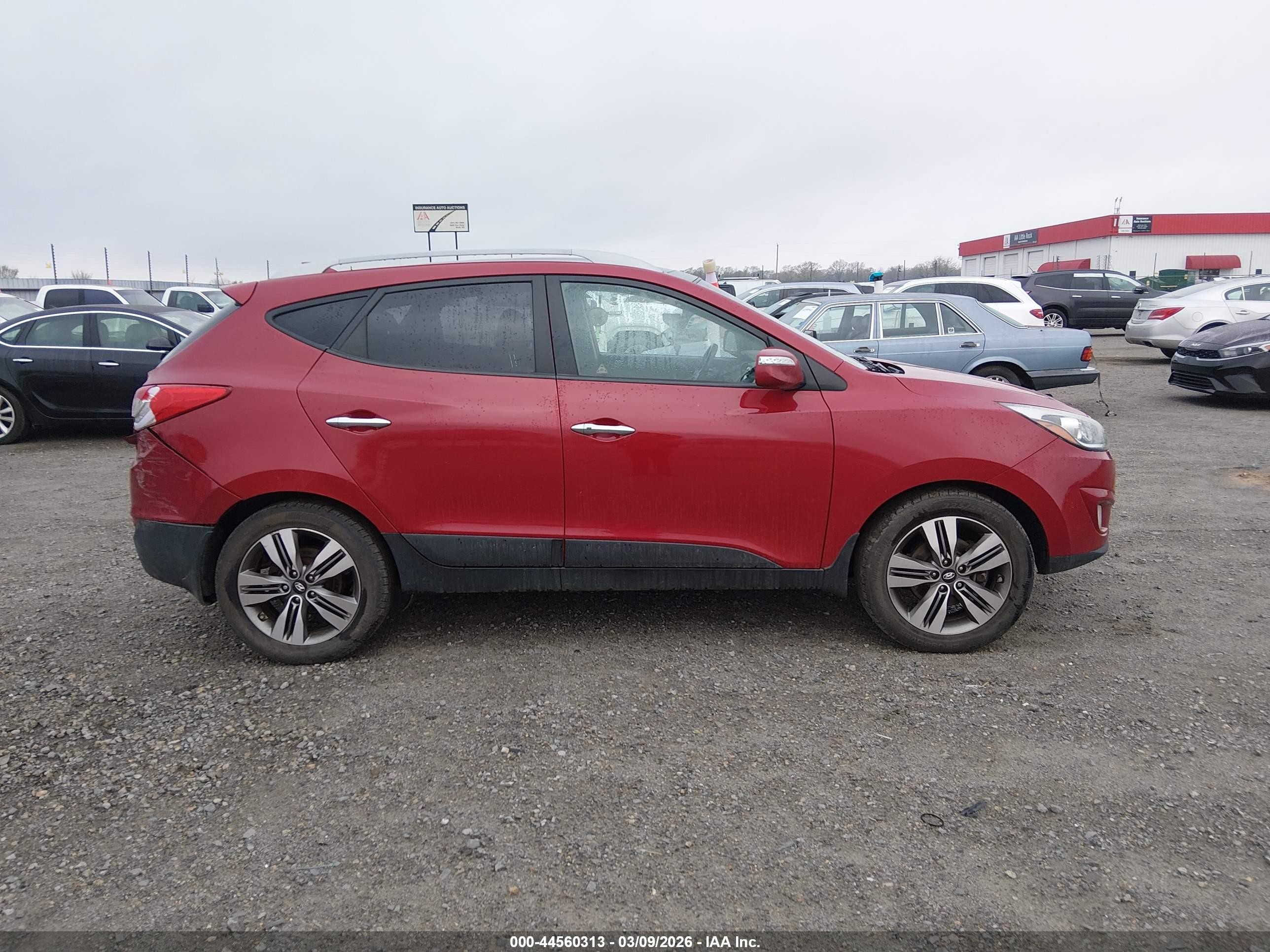 2014 Hyundai Tucson Limited Maroon vin: KM8JUCAG9EU843664