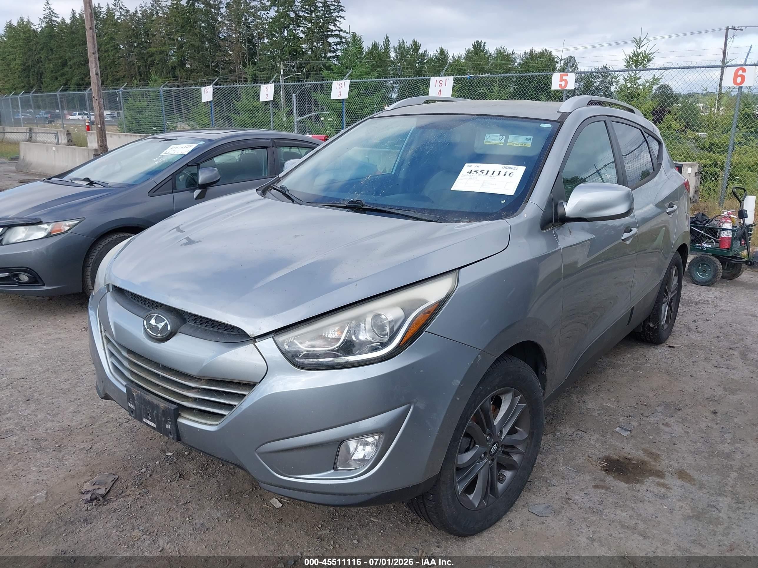 2015 Hyundai Tucson Se Gray vin: KM8JUCAG9FU107213