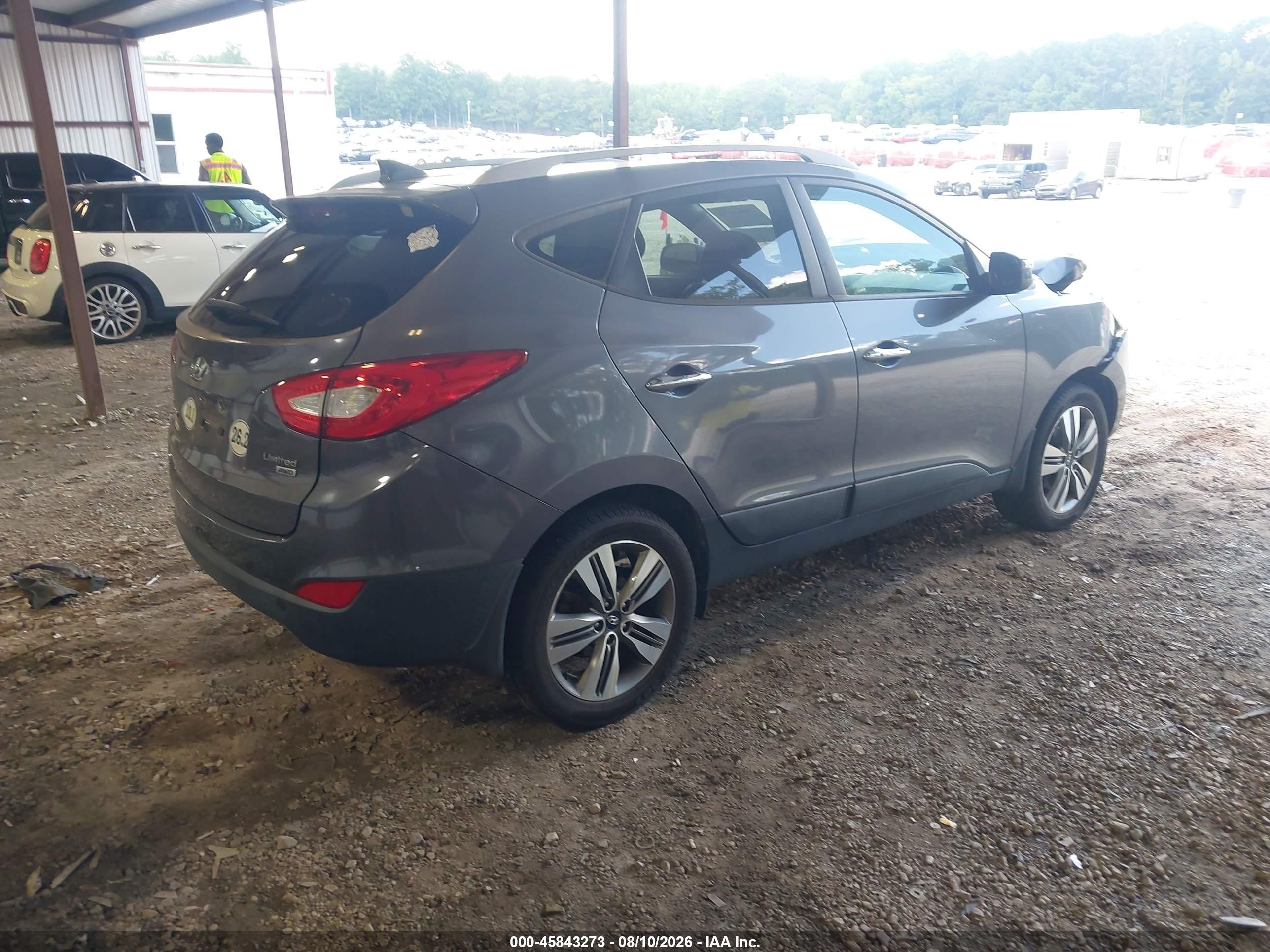 2015 Hyundai Tucson Limited Gray vin: KM8JUCAG9FU980184
