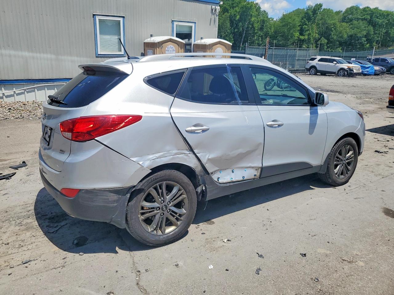 2014 Hyundai Tucson Silver vin: KM8JUCAGXEU878665