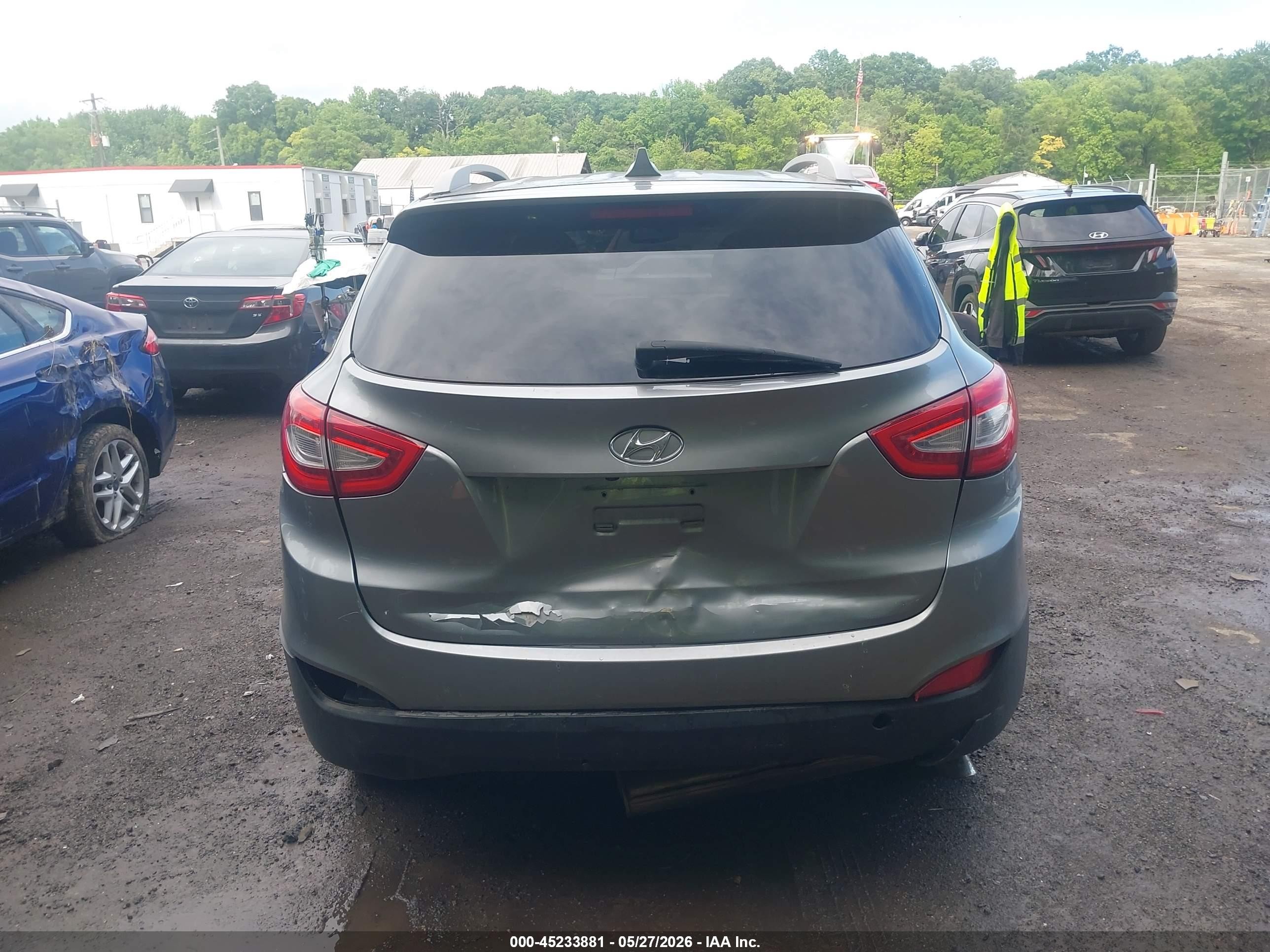 2015 Hyundai Tucson Limited Серый vin: KM8JUCAGXFU039892
