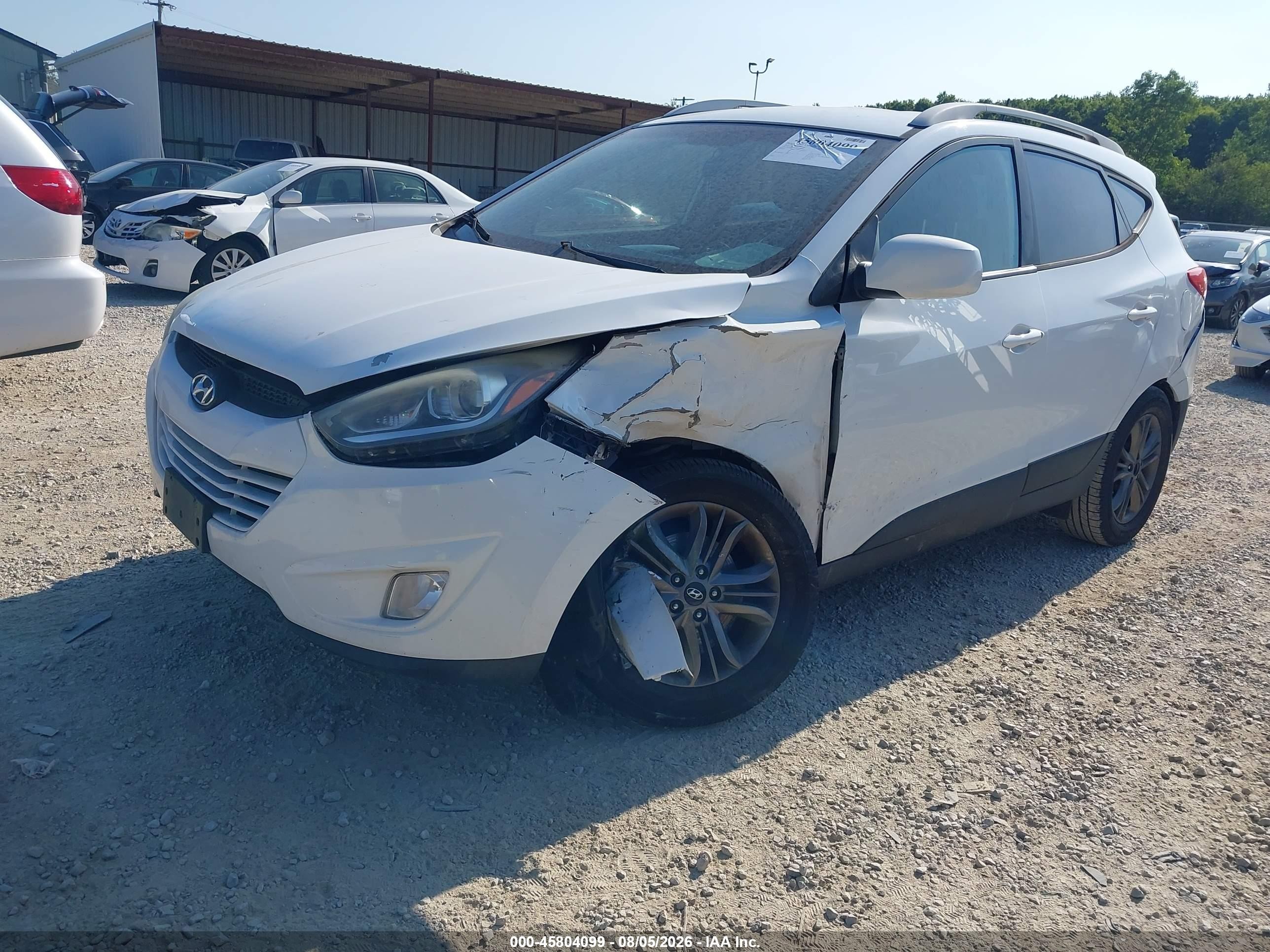 2015 Hyundai Tucson Se White vin: KM8JUCAGXFU106099