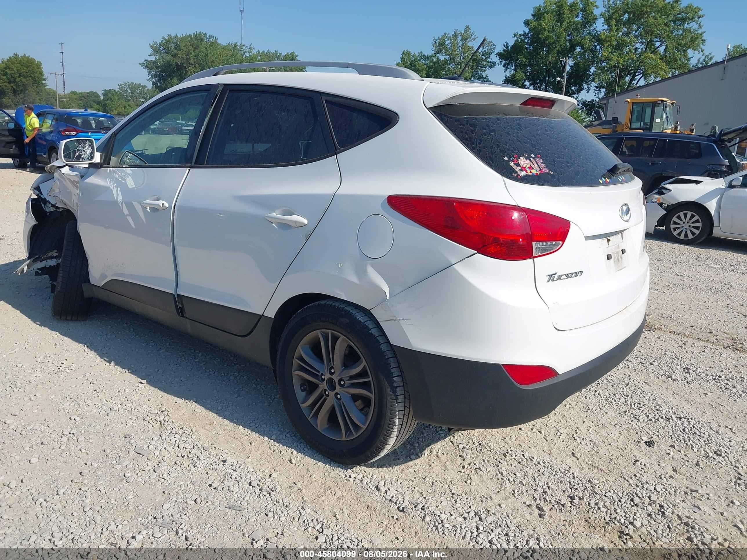 2015 Hyundai Tucson Se White vin: KM8JUCAGXFU106099