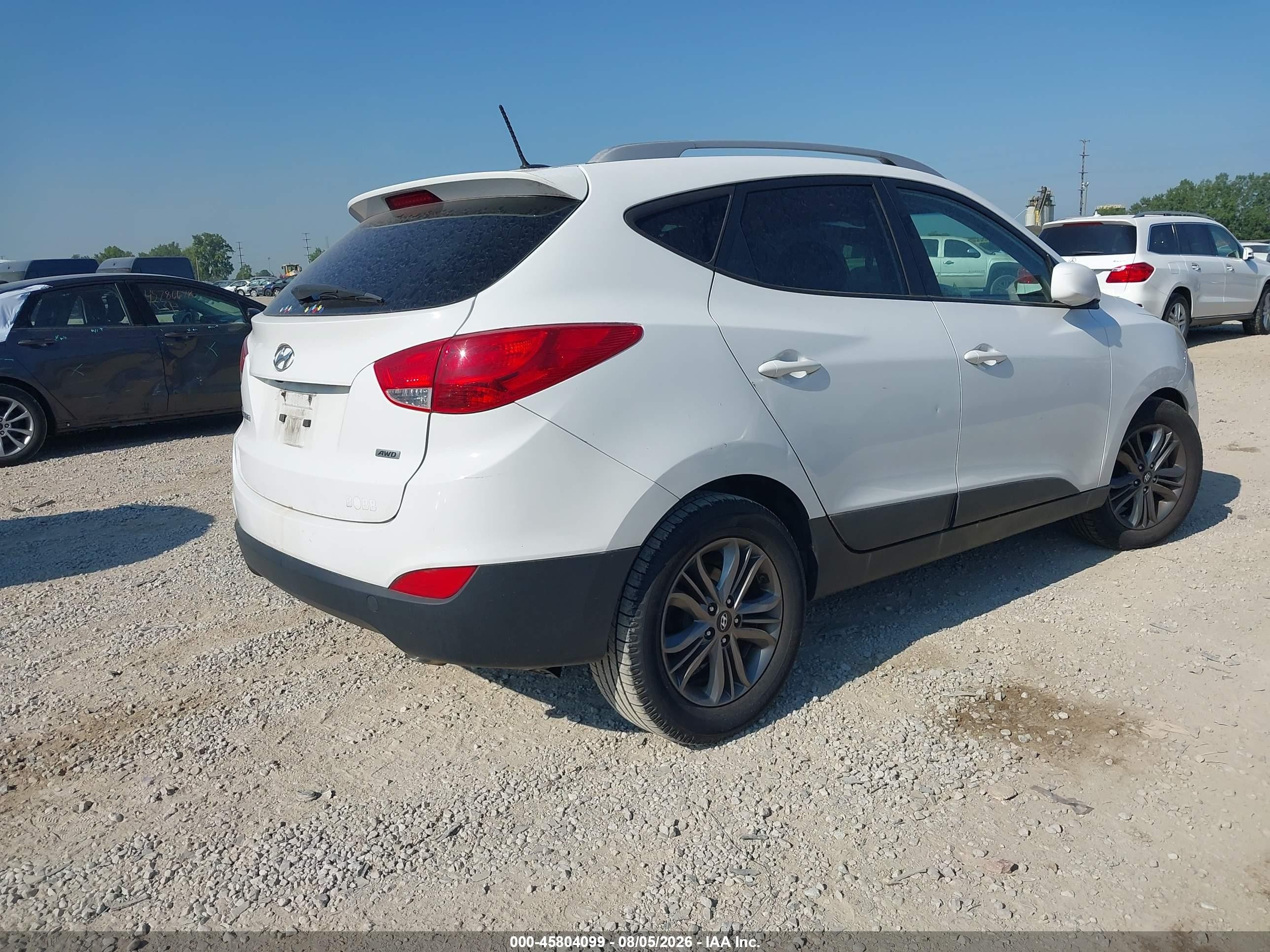 2015 Hyundai Tucson Se White vin: KM8JUCAGXFU106099