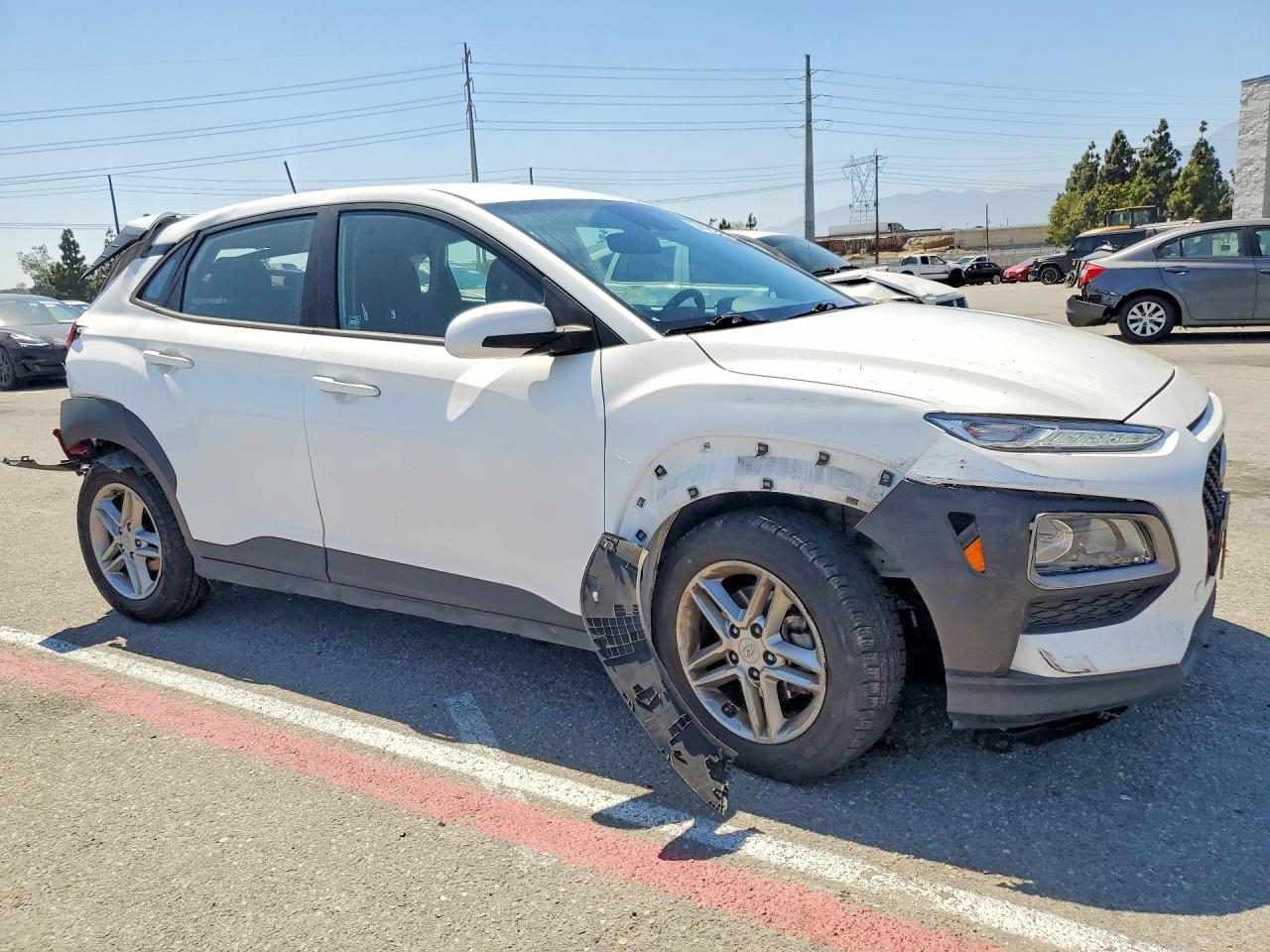 2021 Hyundai Kona Se White vin: KM8K12AA8MU722898