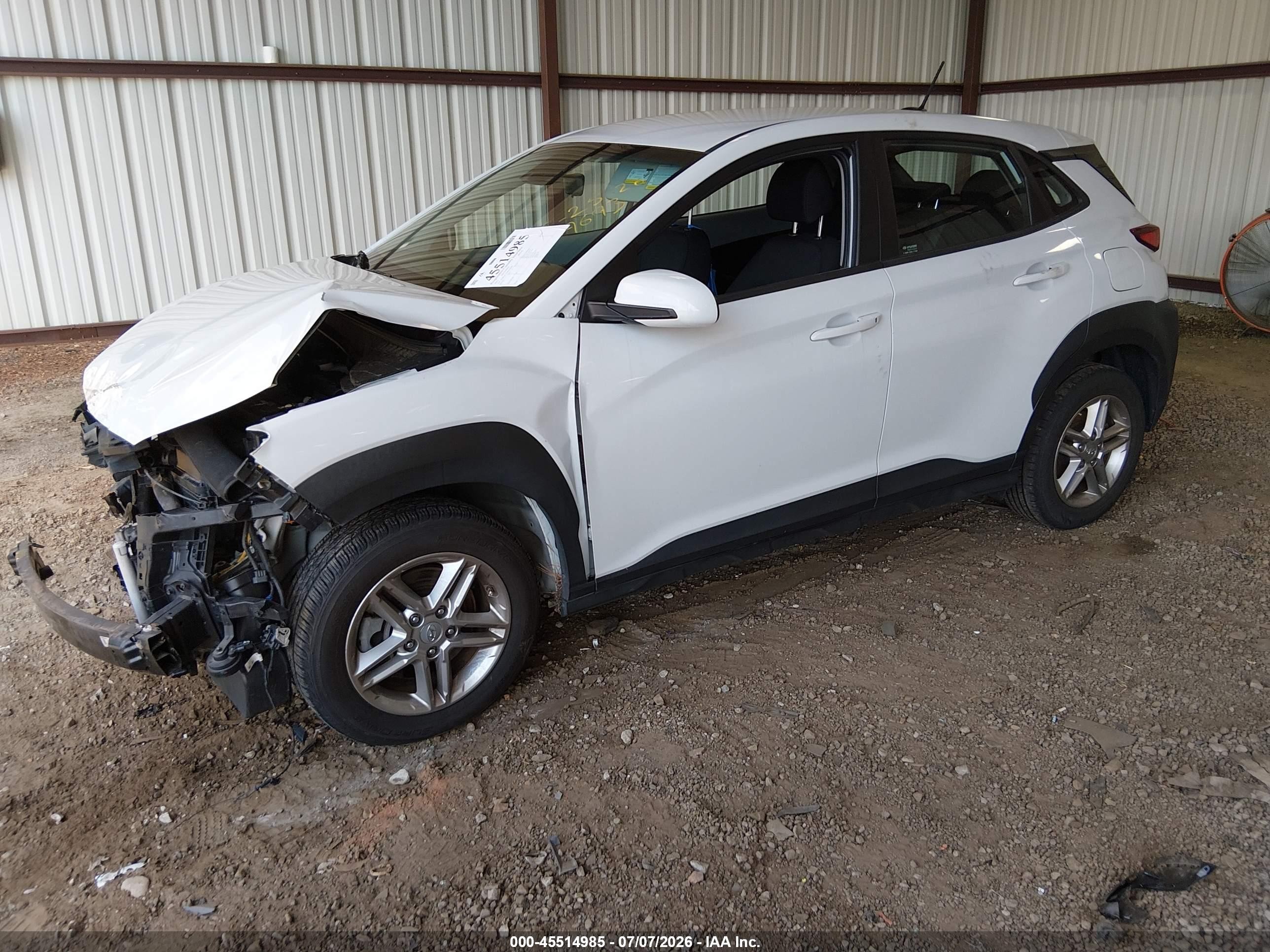 2021 Hyundai Kona Se White vin: KM8K1CAA6MU659693