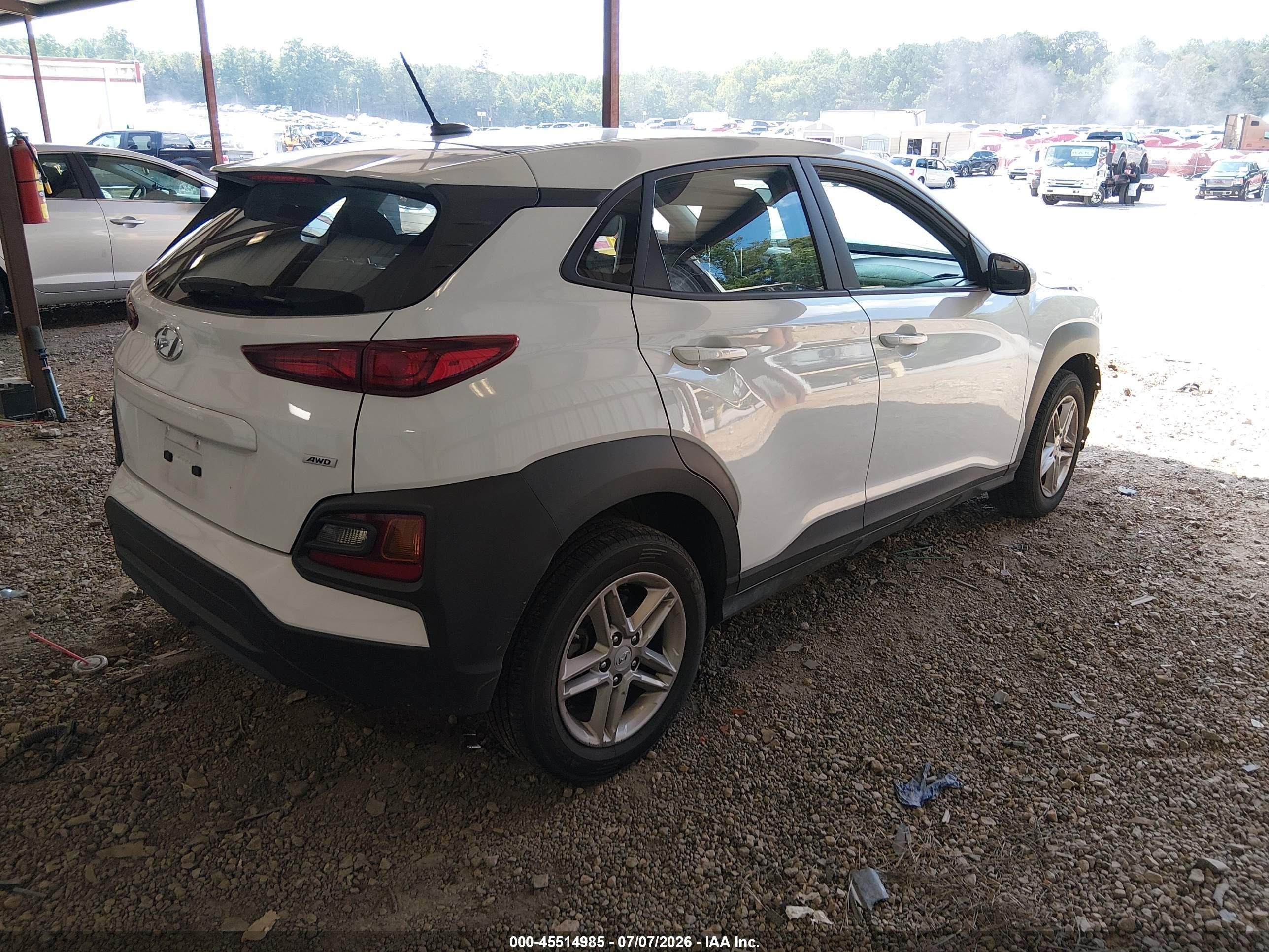 2021 Hyundai Kona Se White vin: KM8K1CAA6MU659693