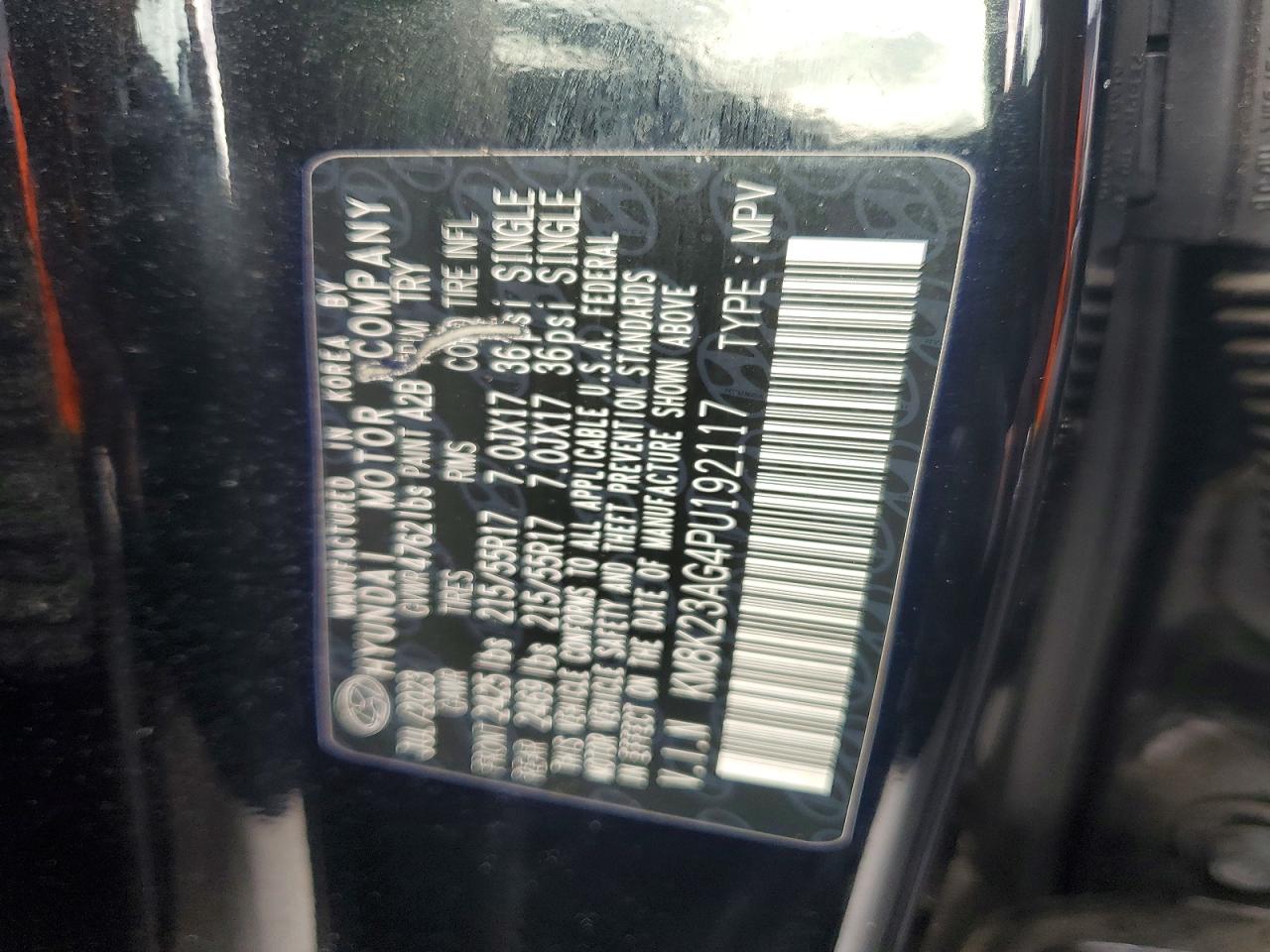 2023 Hyundai Kona Se Black vin: KM8K23AG4PU192117