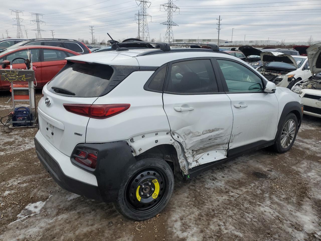2020 Hyundai Kona Sel White vin: KM8K2CAA0LU469996