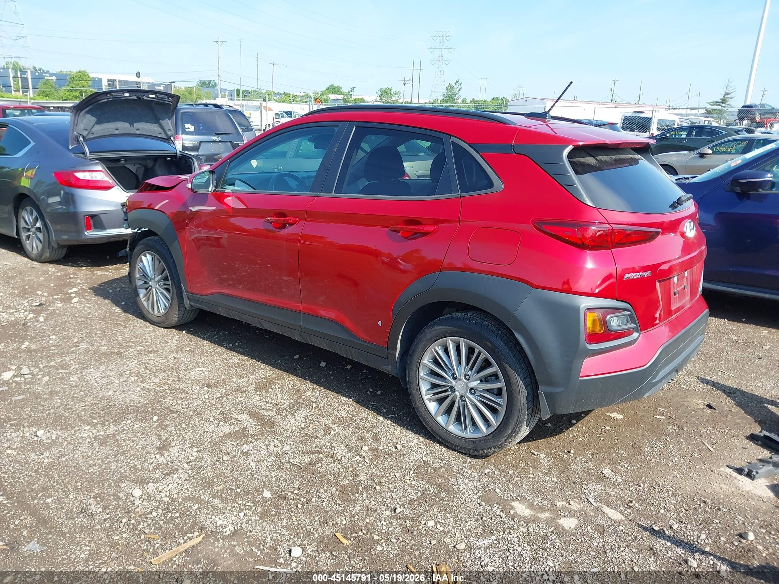 2021 Hyundai Kona Sel Red vin: KM8K2CAA0MU628114