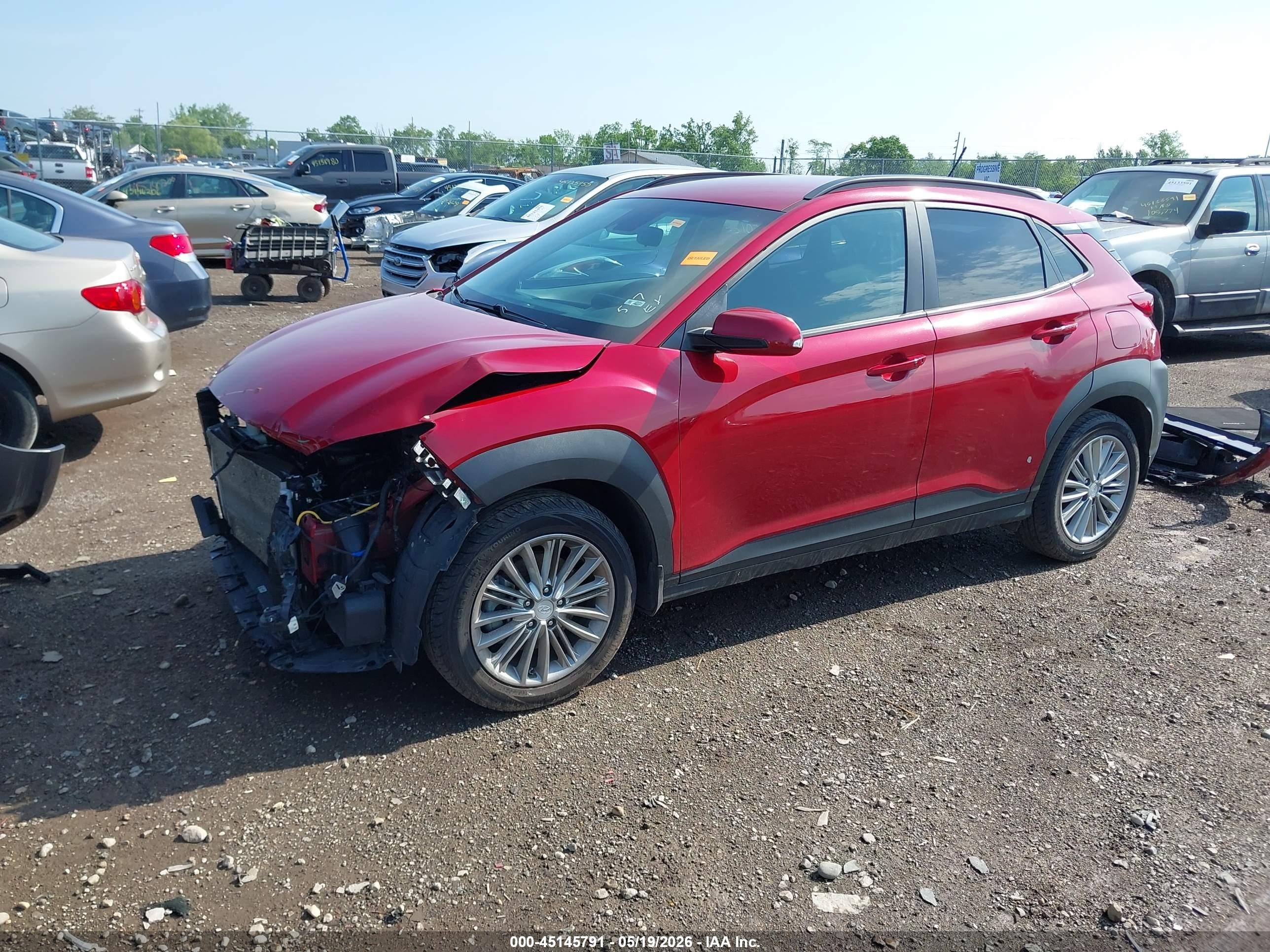 2021 Hyundai Kona Sel Red vin: KM8K2CAA0MU628114