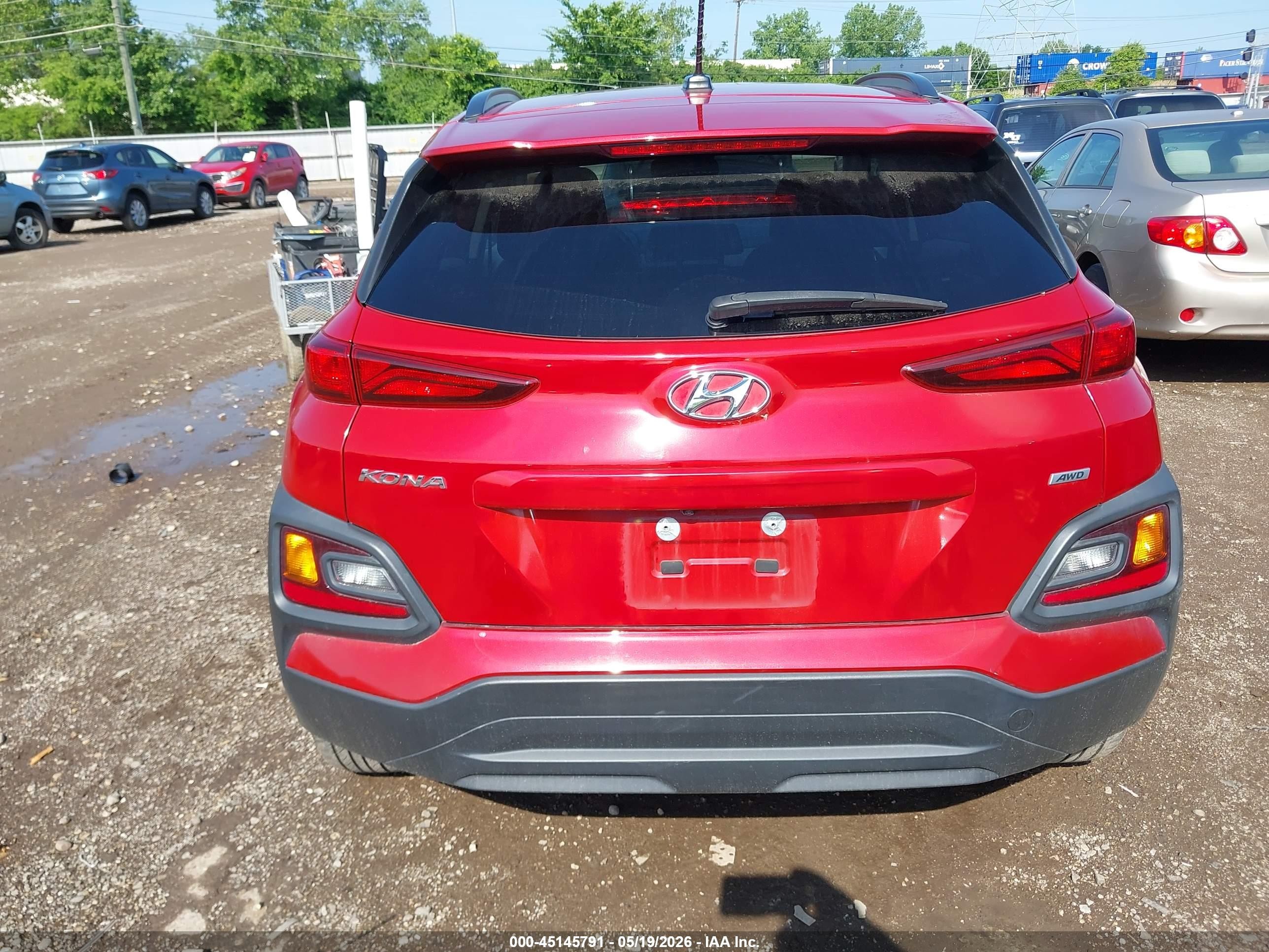 2021 Hyundai Kona Sel Red vin: KM8K2CAA0MU628114