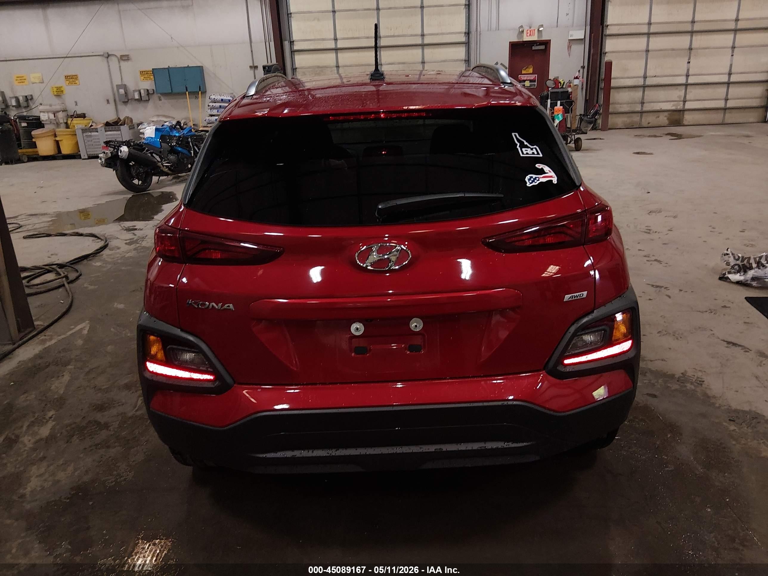 2021 Hyundai Kona Sel Red vin: KM8K2CAA4MU614393