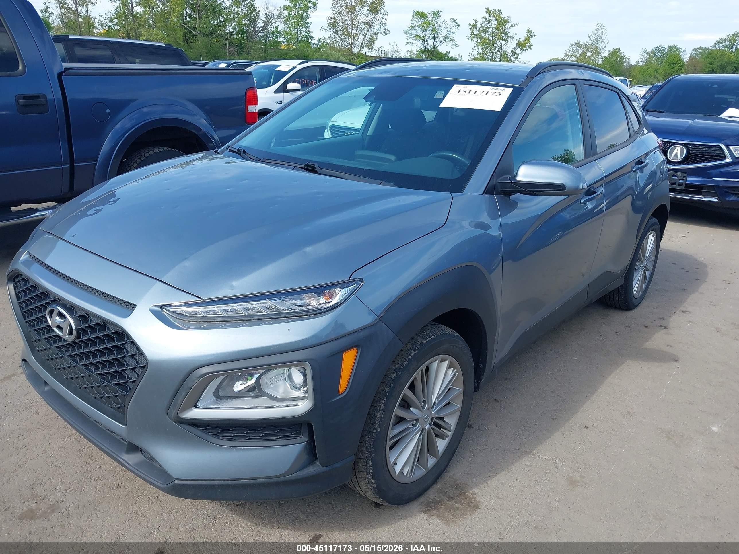 2021 Hyundai Kona Sel Gray vin: KM8K2CAA4MU647913
