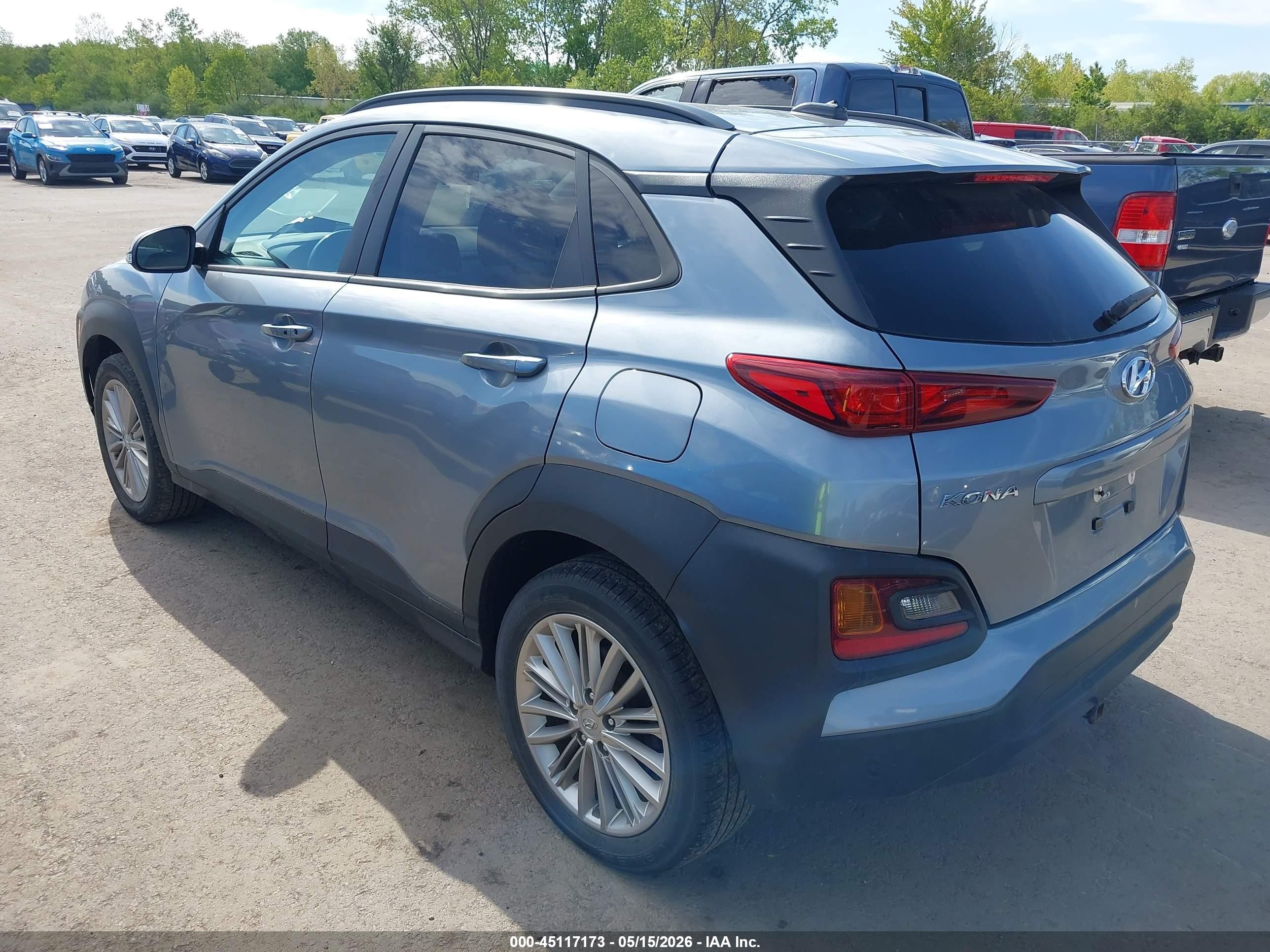 2021 Hyundai Kona Sel Gray vin: KM8K2CAA4MU647913