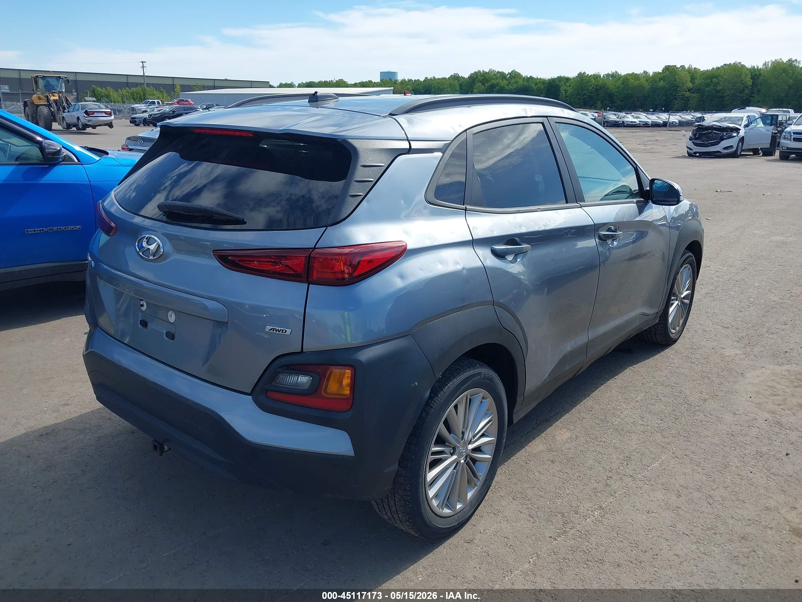 2021 Hyundai Kona Sel Gray vin: KM8K2CAA4MU647913