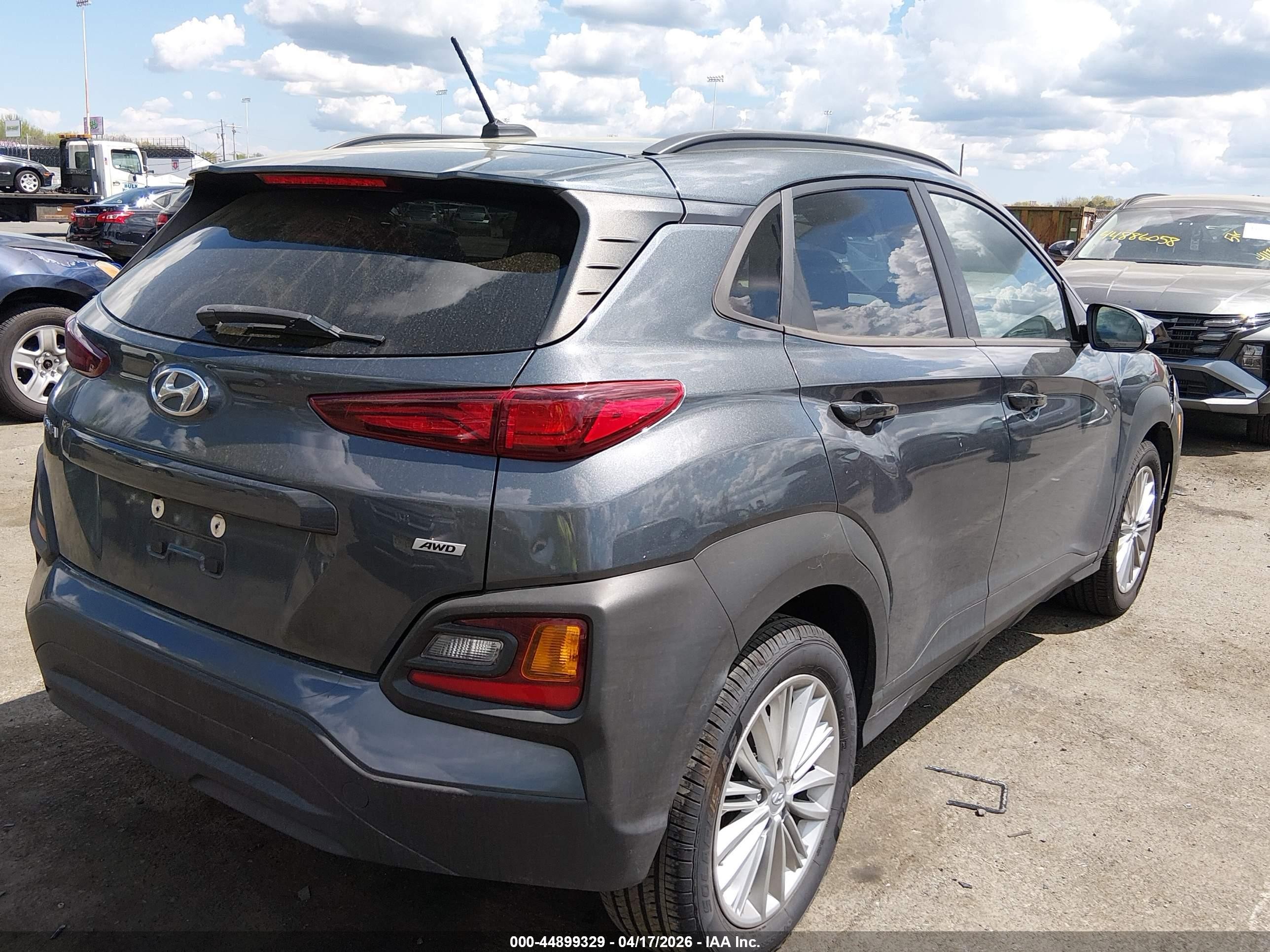 2021 Hyundai Kona Sel Серый vin: KM8K2CAA7MU725598