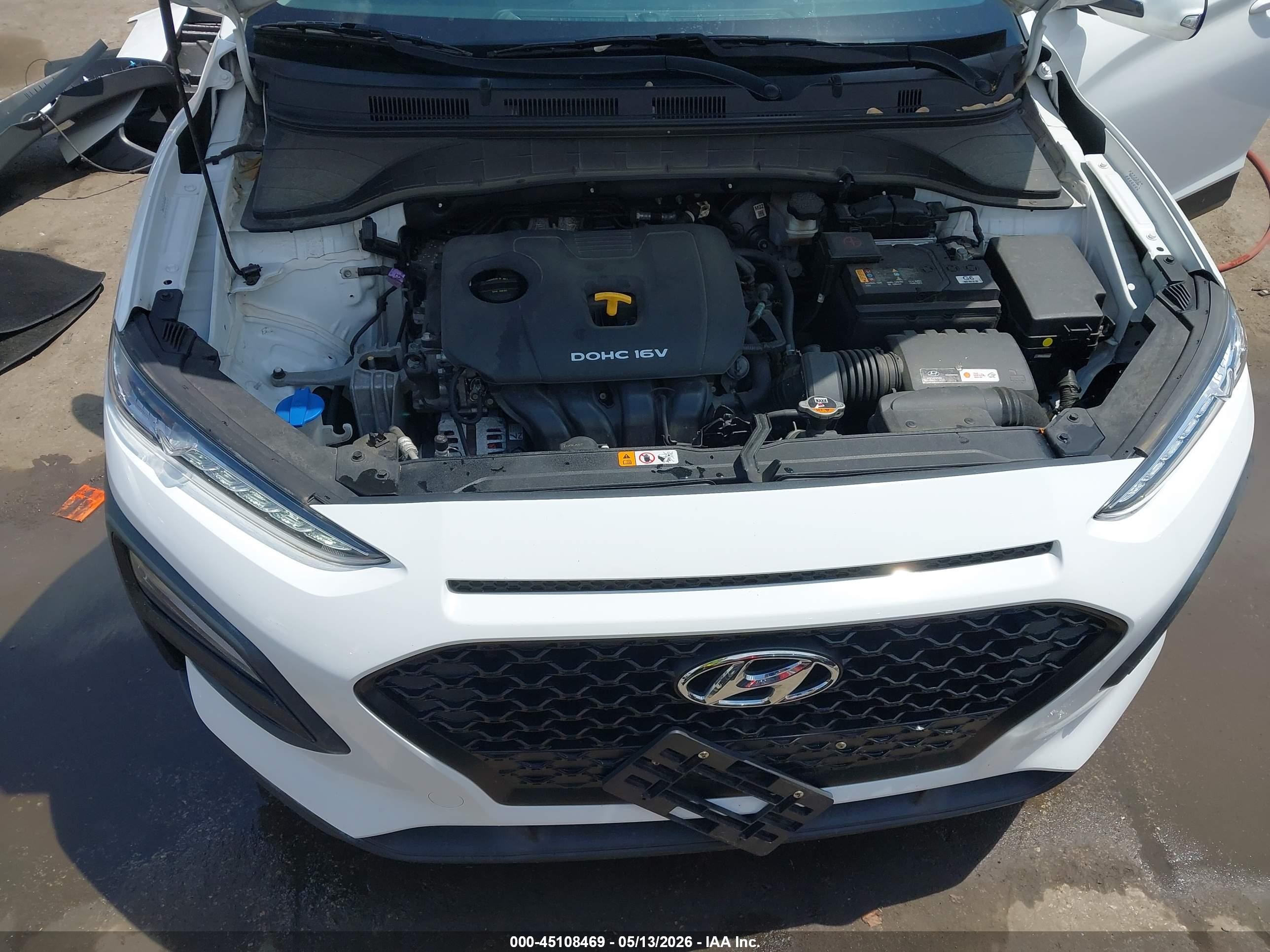 2021 Hyundai Kona Sel Белый vin: KM8K2CAA7MU754602