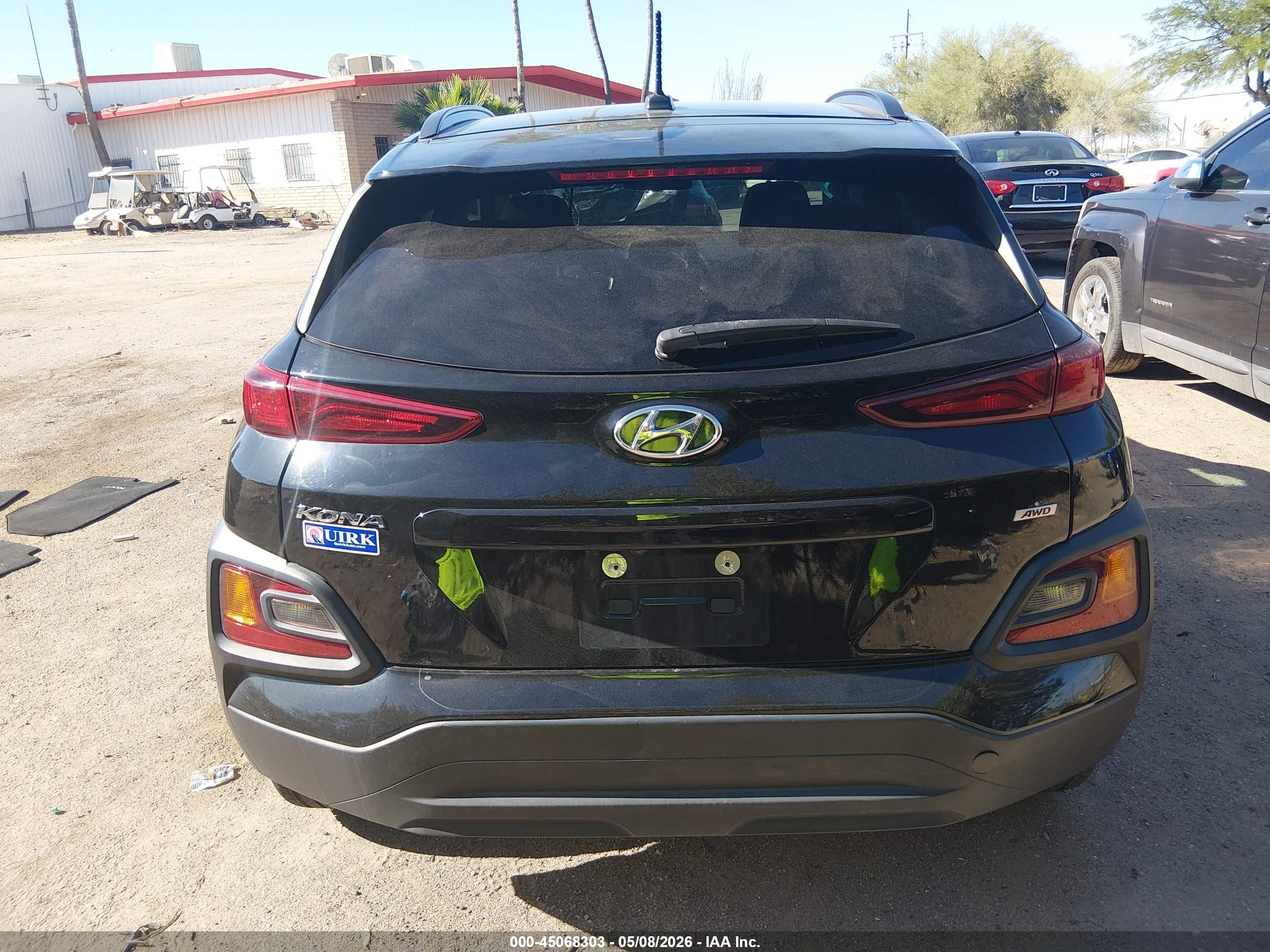2021 Hyundai Kona Sel Black vin: KM8K2CAAXMU730617