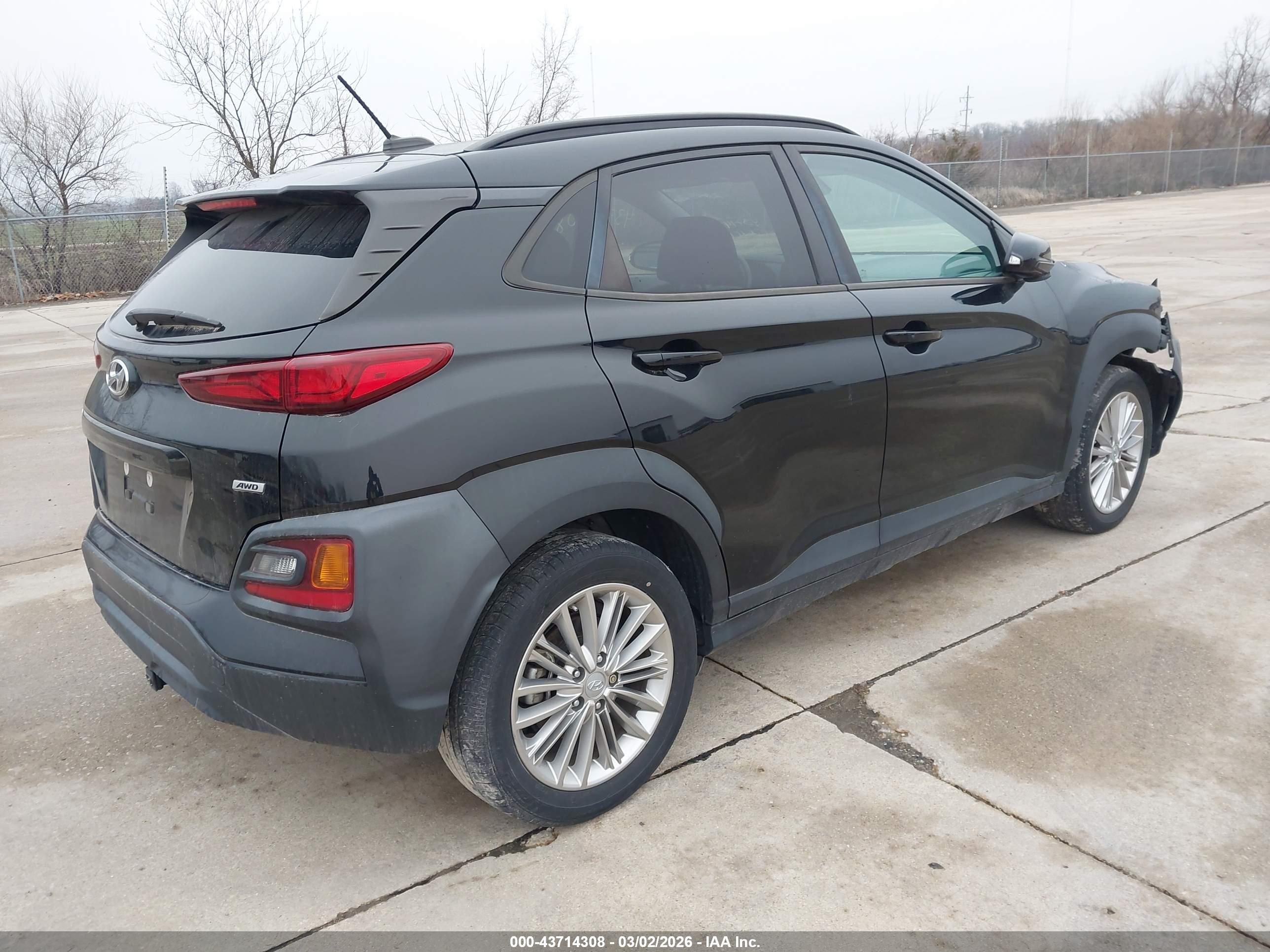 2021 Hyundai Kona Sel Black vin: KM8K2CAAXMU733890