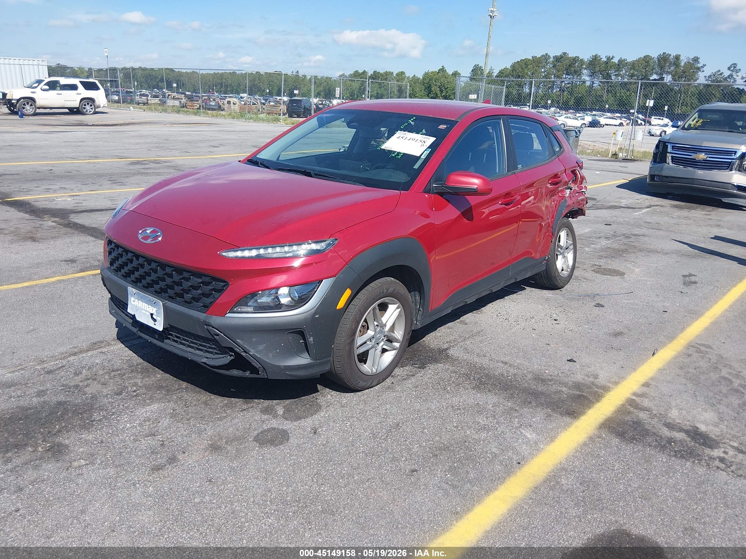 2022 Hyundai Kona Se Red vin: KM8K2CAB7NU838297