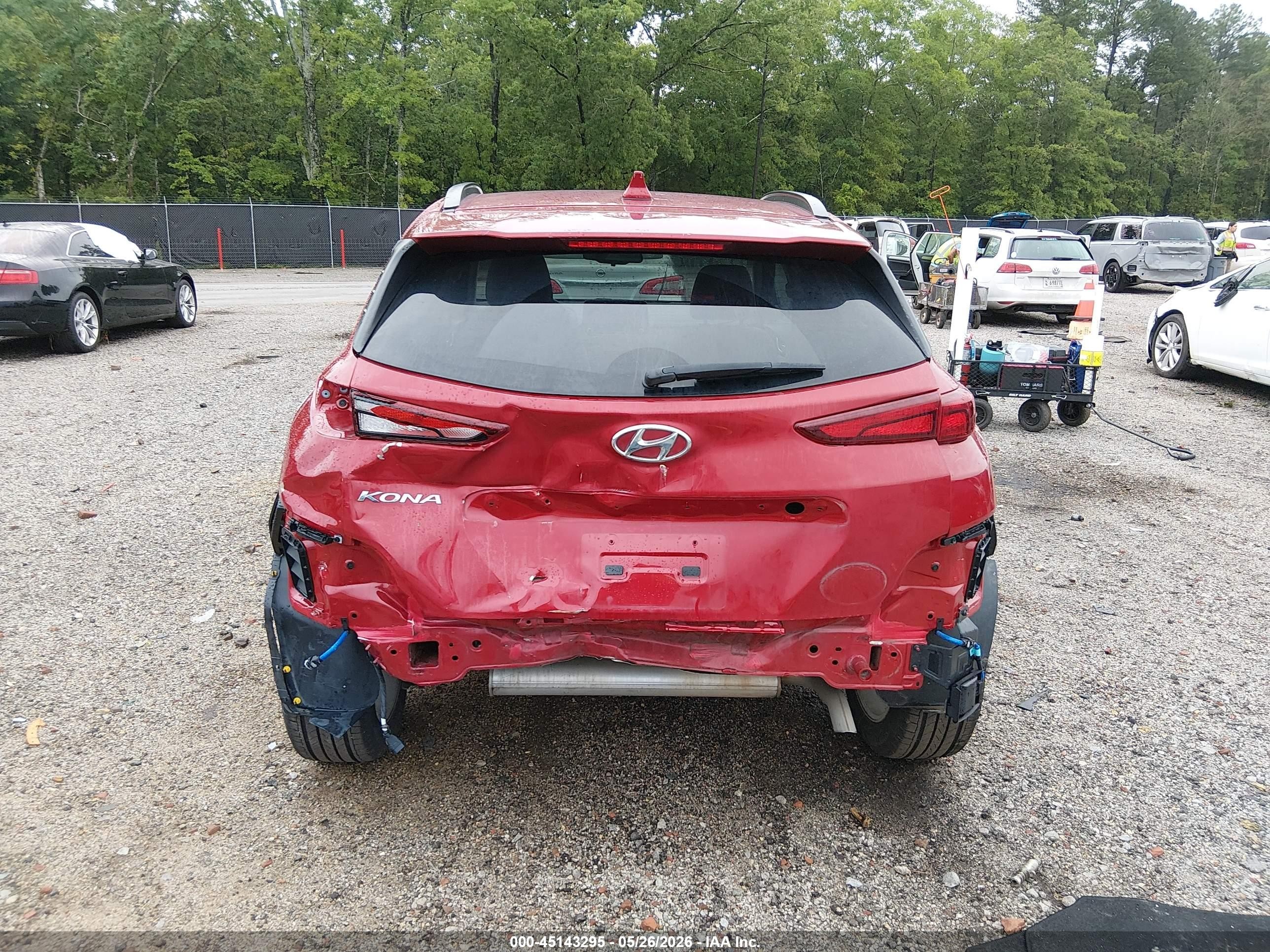 2022 Hyundai Kona Sel Red vin: KM8K32AB2NU863356