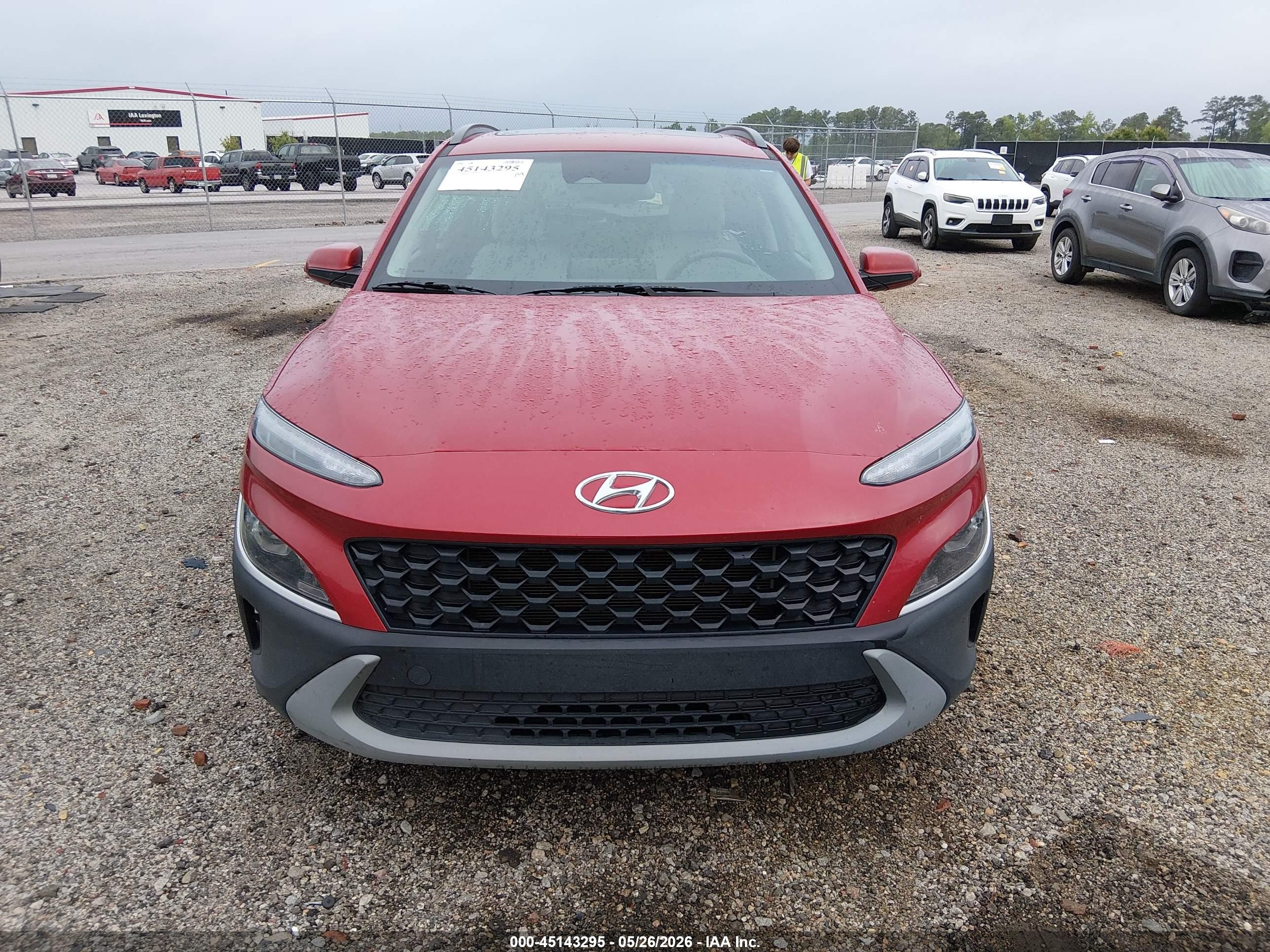 2022 Hyundai Kona Sel Red vin: KM8K32AB2NU863356