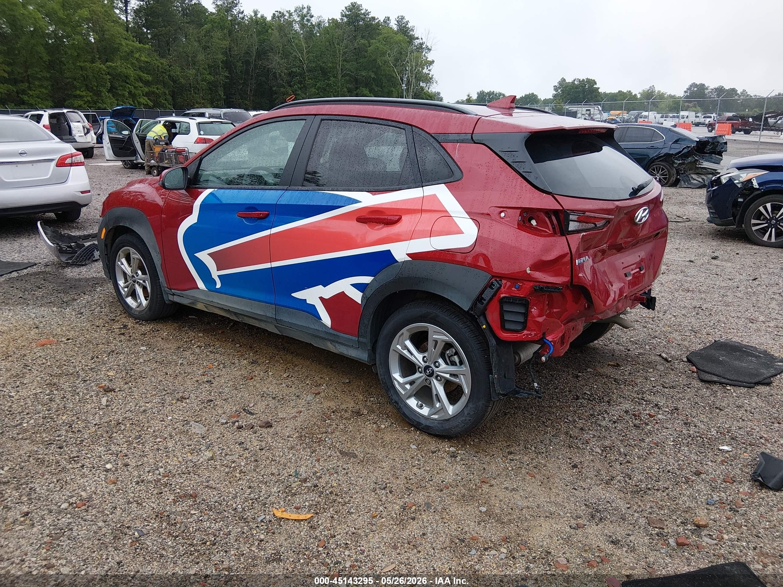 2022 Hyundai Kona Sel Red vin: KM8K32AB2NU863356