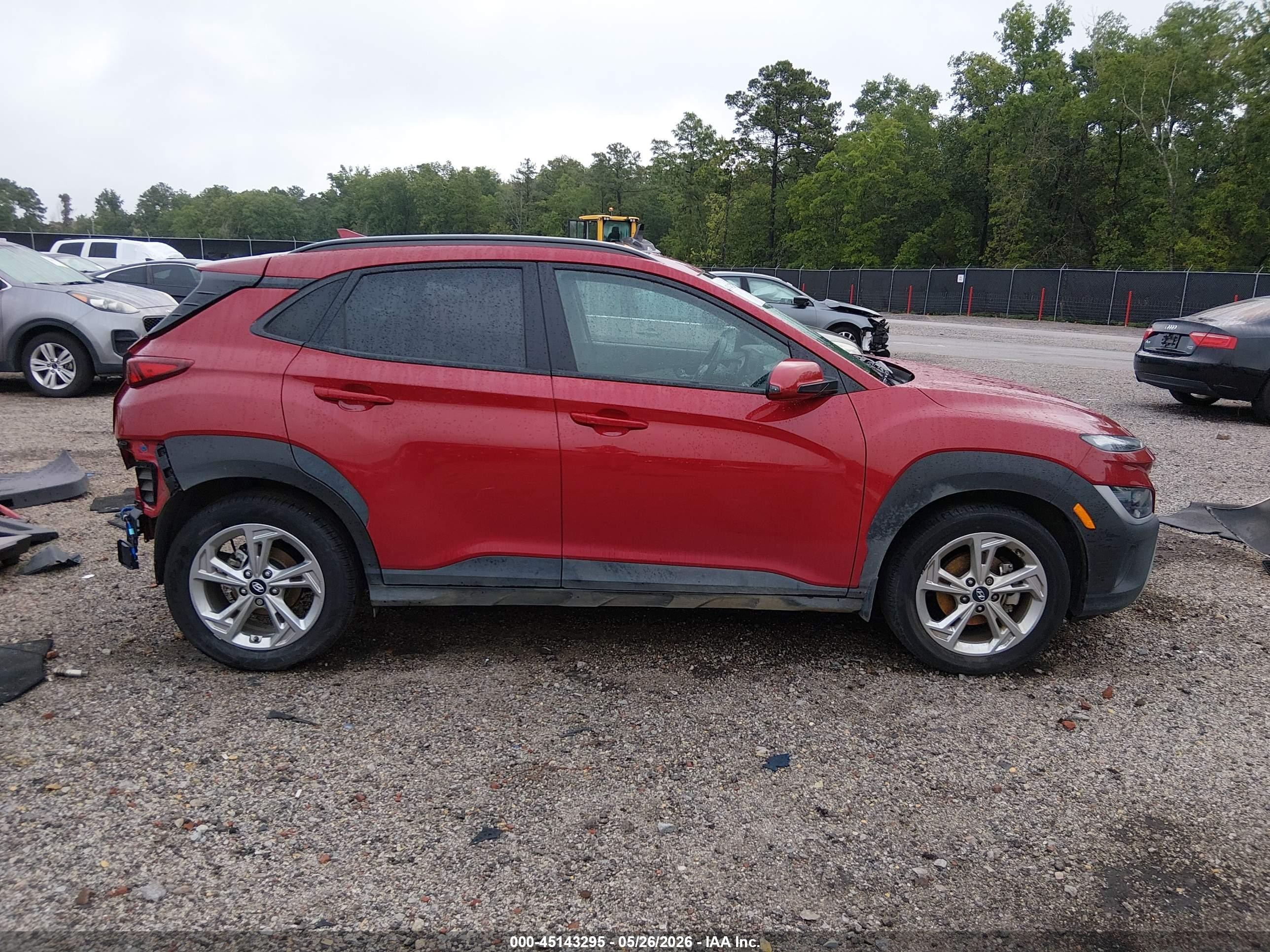 2022 Hyundai Kona Sel Red vin: KM8K32AB2NU863356