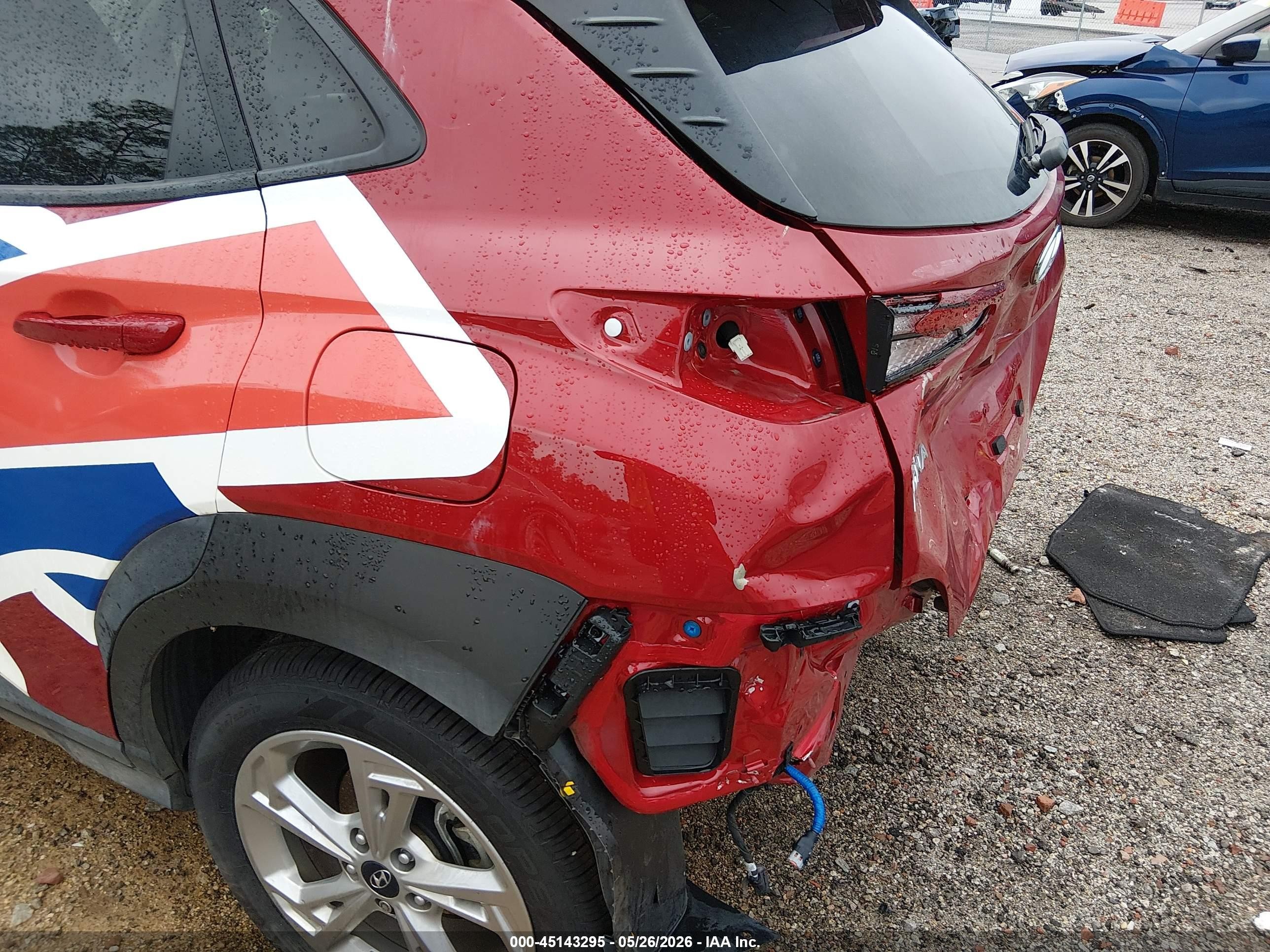 2022 Hyundai Kona Sel Red vin: KM8K32AB2NU863356