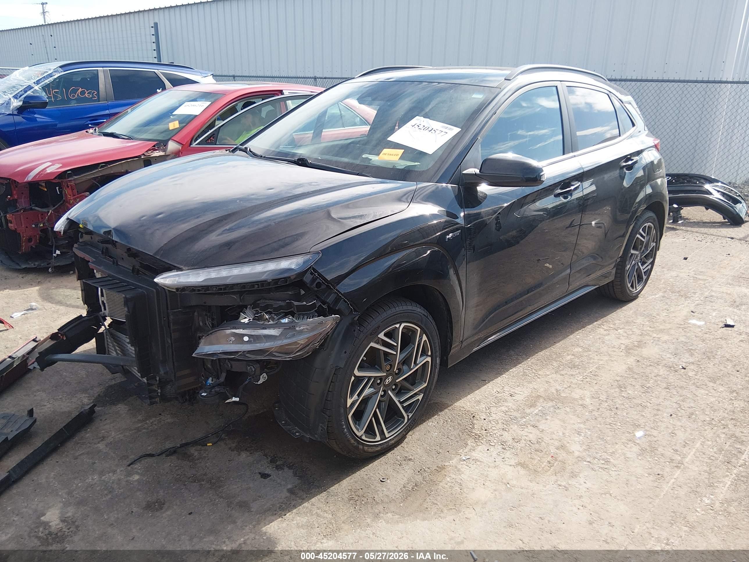 2022 Hyundai Kona N Line Черный vin: KM8K33A31NU841203