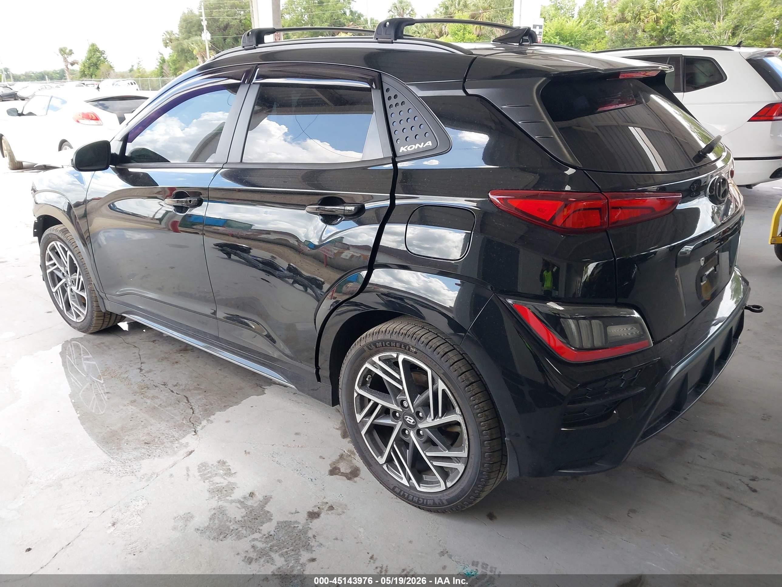 2022 Hyundai Kona N Line Черный vin: KM8K33A3XNU866942