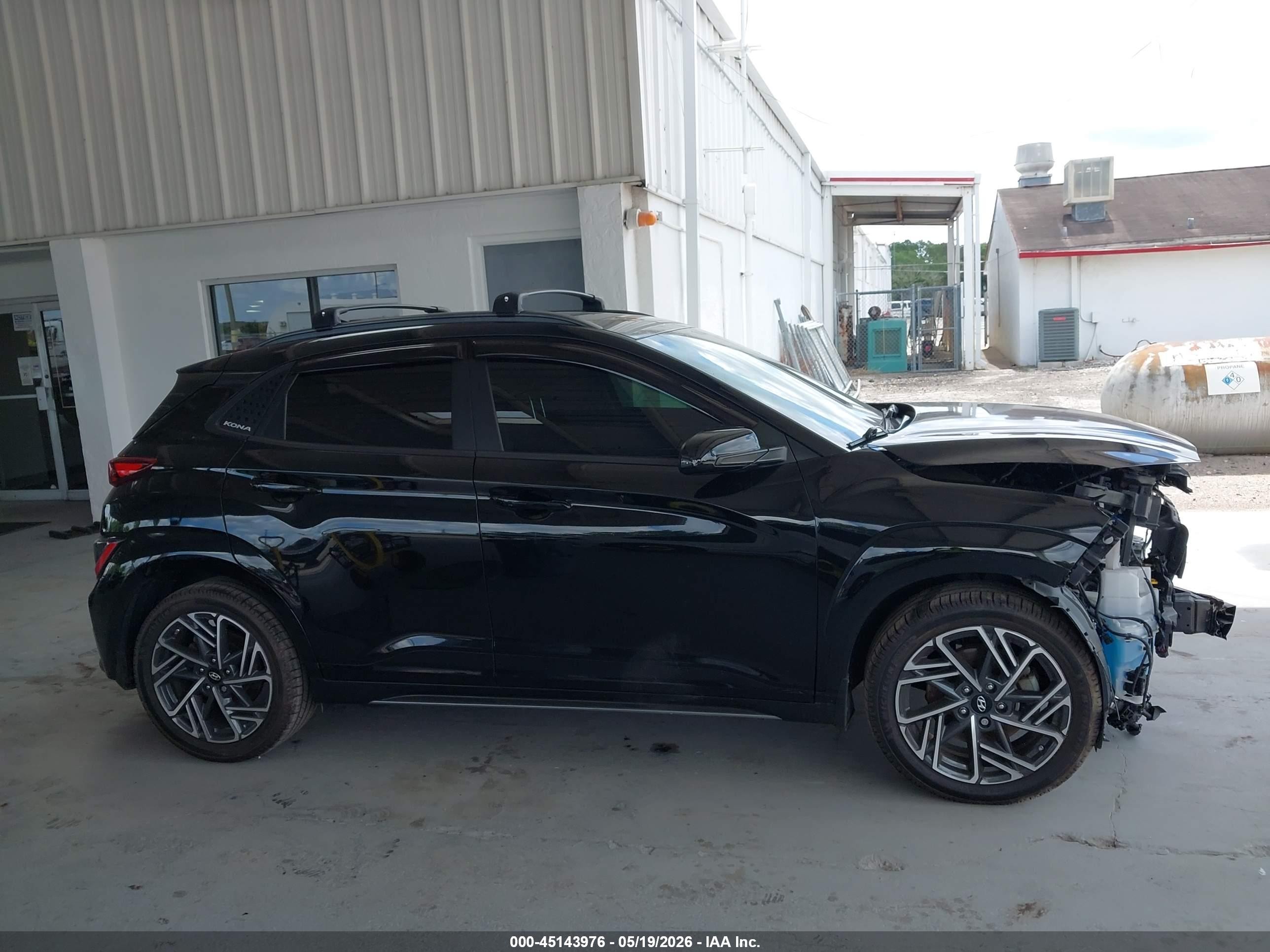 2022 Hyundai Kona N Line Черный vin: KM8K33A3XNU866942