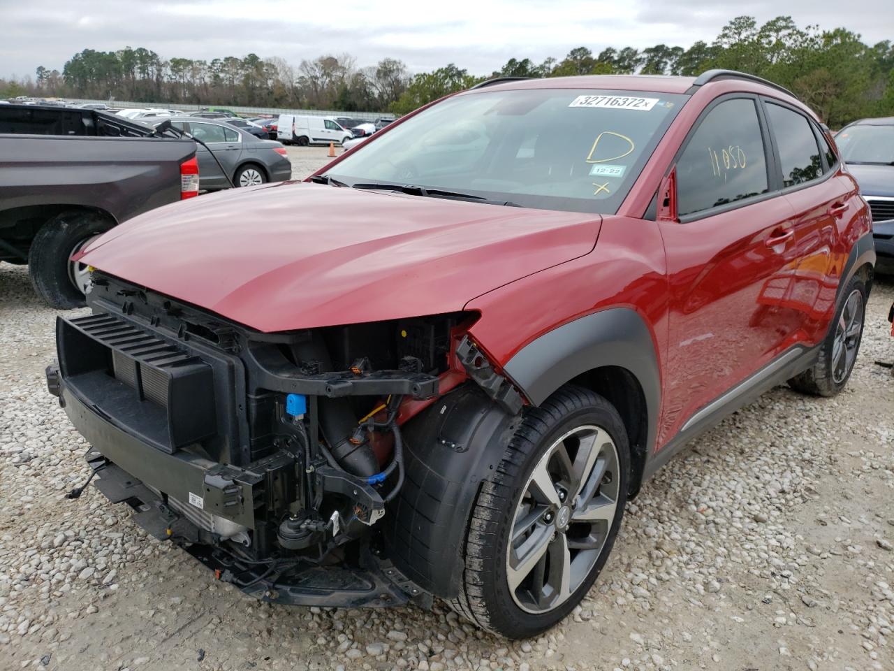 2021 Hyundai Kona Limited Burgundy vin: KM8K33A51MU687768