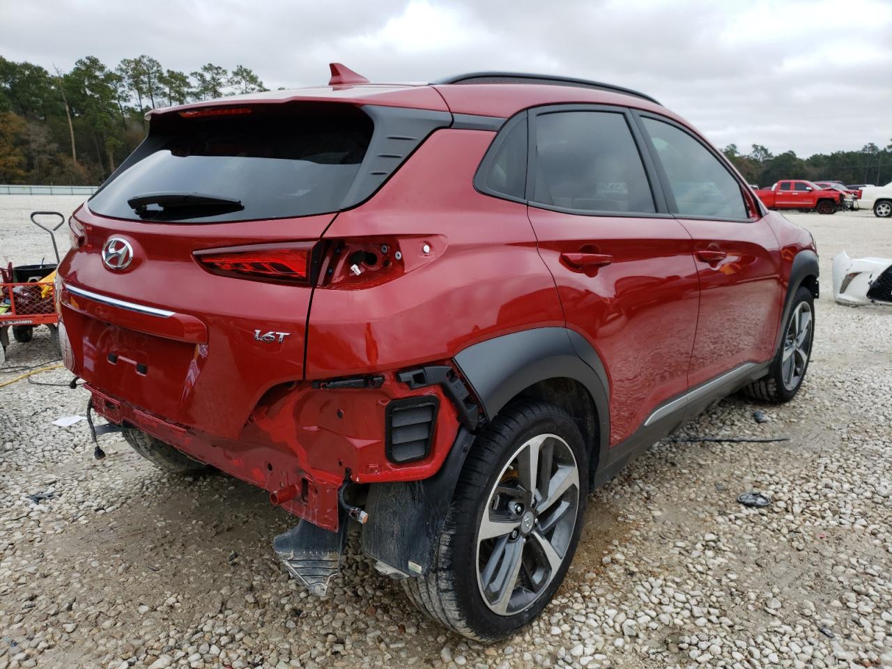 2021 Hyundai Kona Limited Burgundy vin: KM8K33A51MU687768