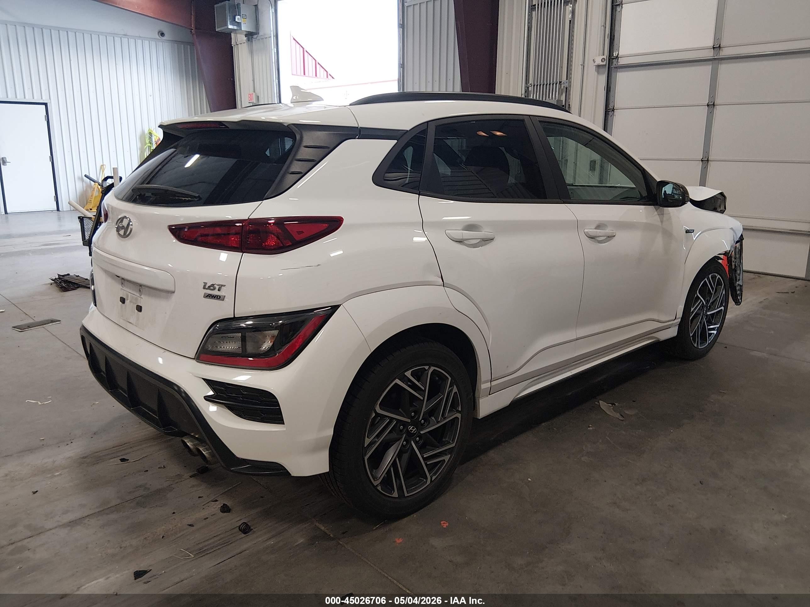 2022 Hyundai Kona N Line White vin: KM8K3CA33NU858472