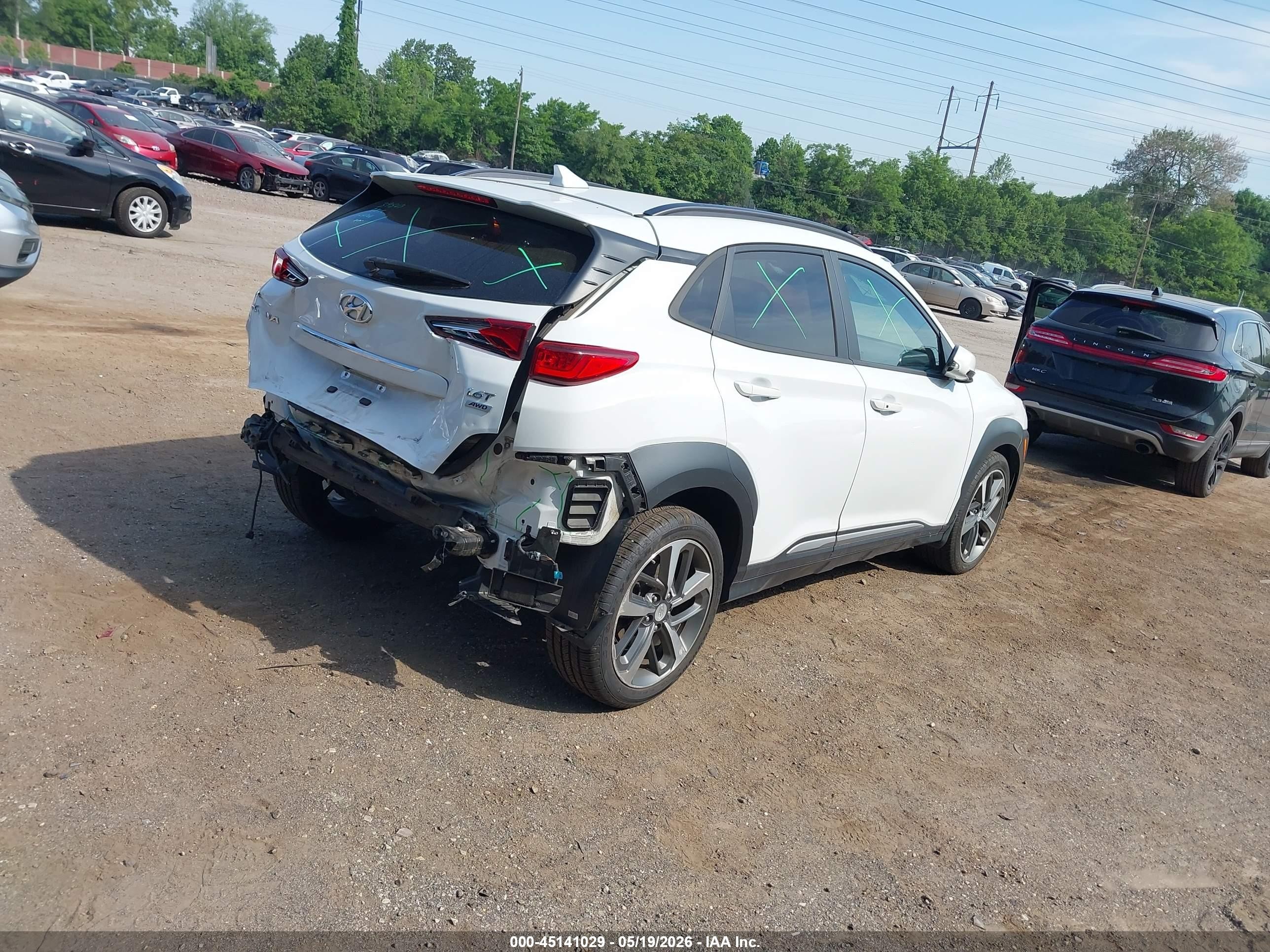 2019 Hyundai Kona Limited Белый vin: KM8K3CA53KU245958
