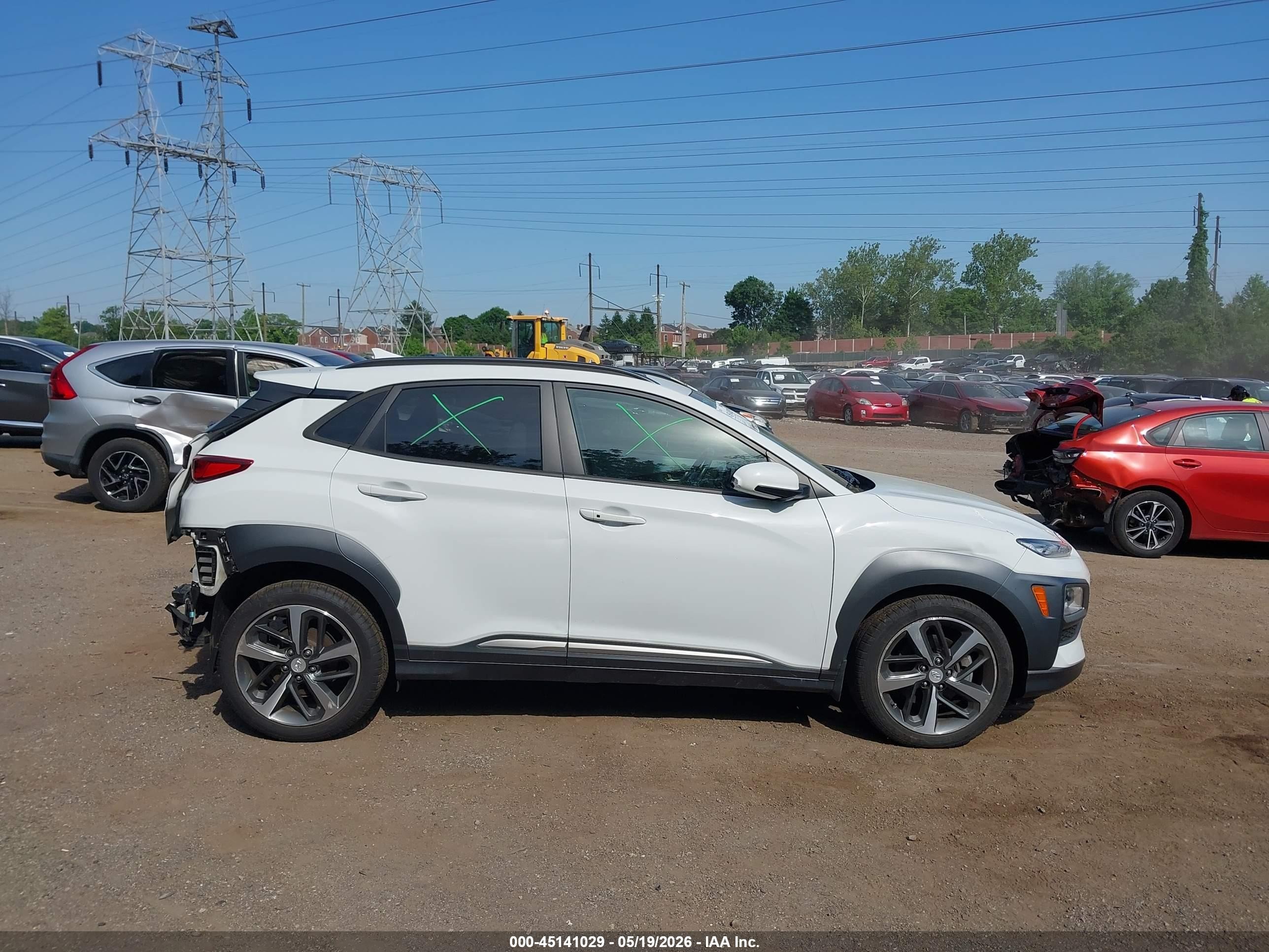 2019 Hyundai Kona Limited Белый vin: KM8K3CA53KU245958