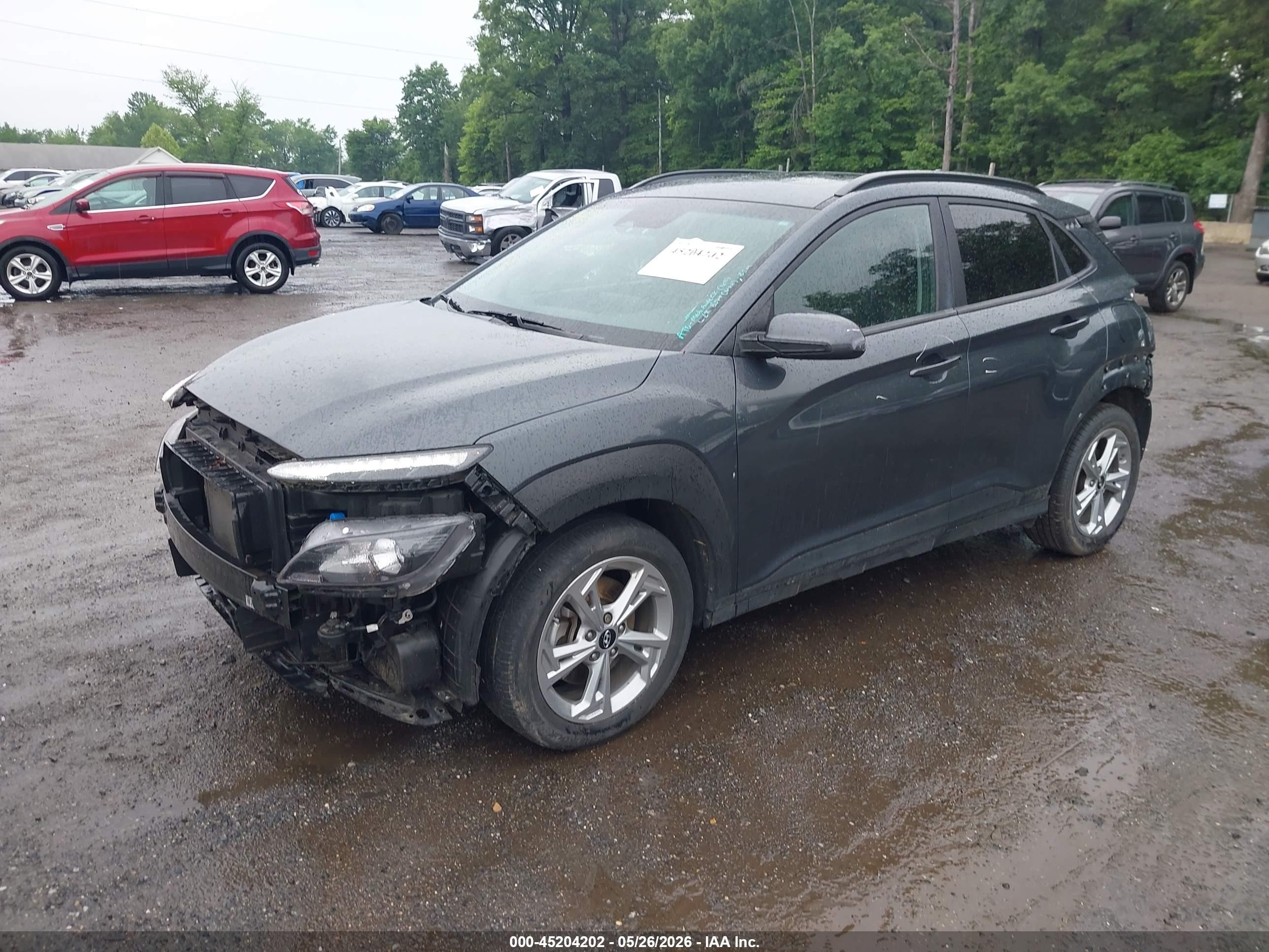2022 Hyundai Kona Sel Gray vin: KM8K3CABXNU917606
