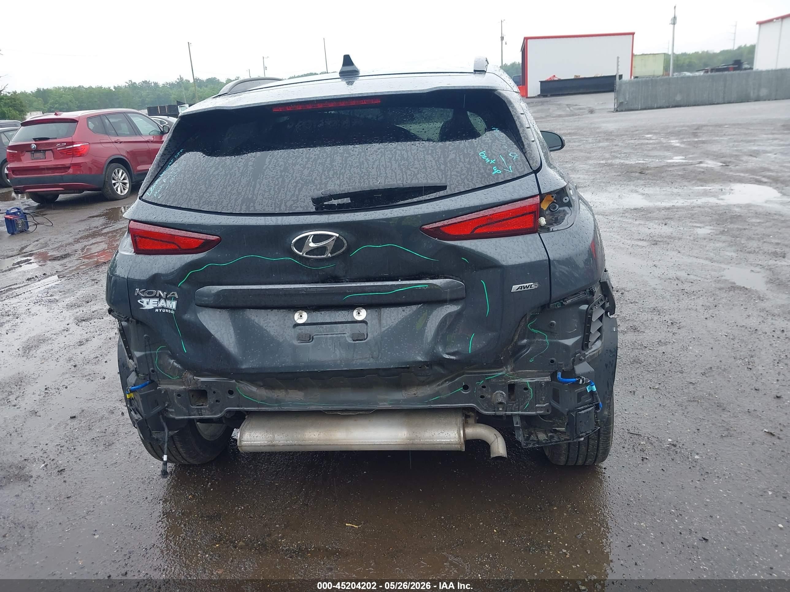 2022 Hyundai Kona Sel Gray vin: KM8K3CABXNU917606